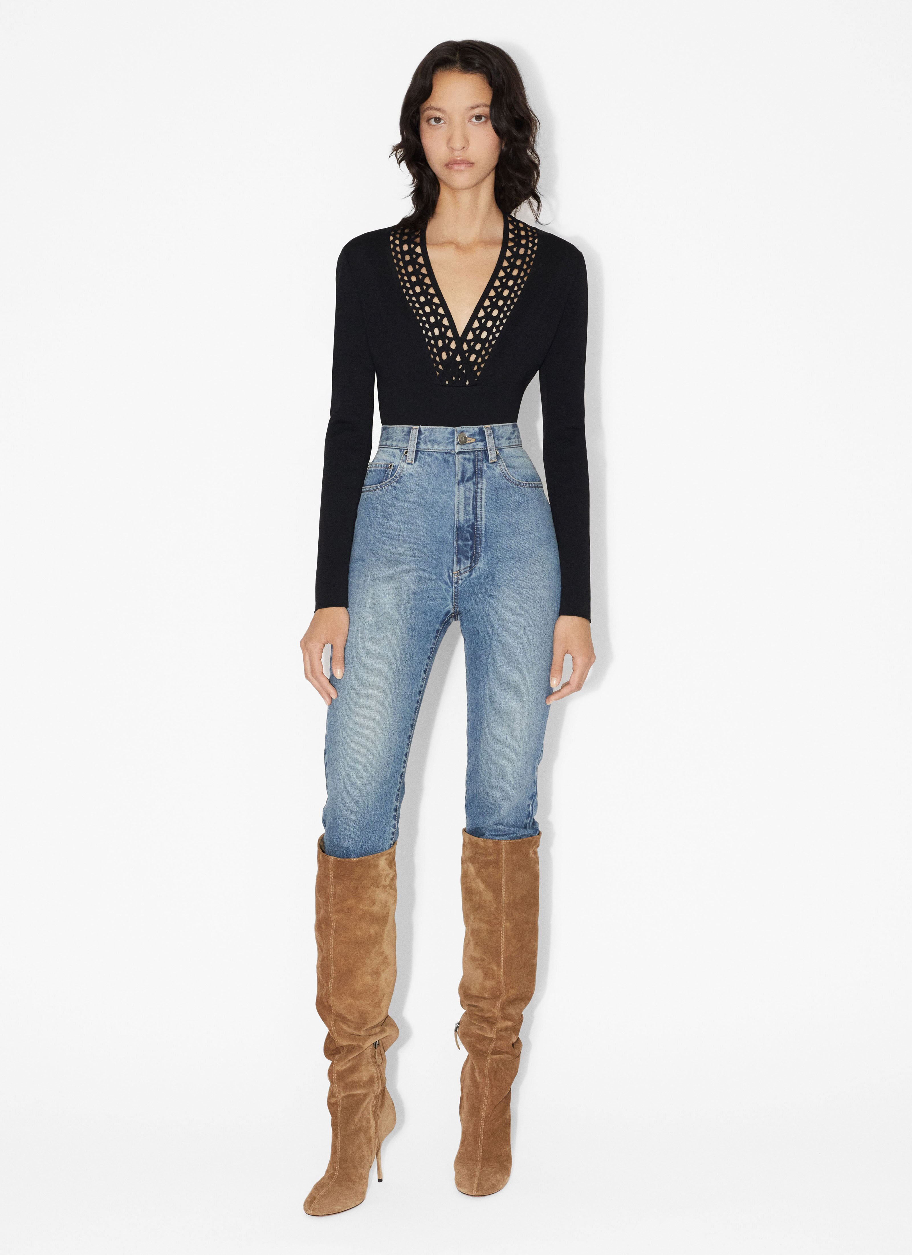 Long sleeves vienne body  - maison-alaia.com