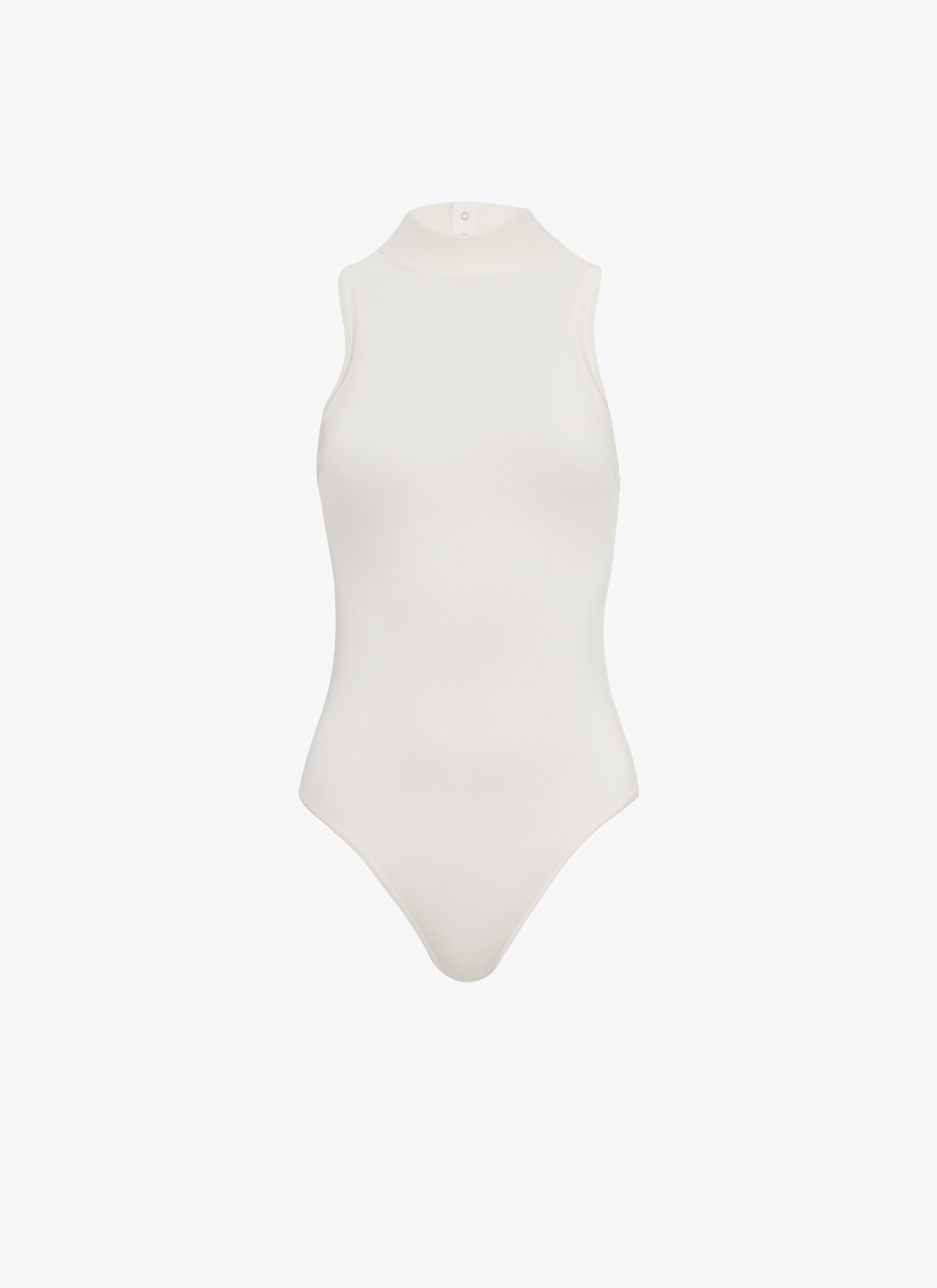 ALAÏA Women's White High Neck Sleeveless Body | ALAÏA TM