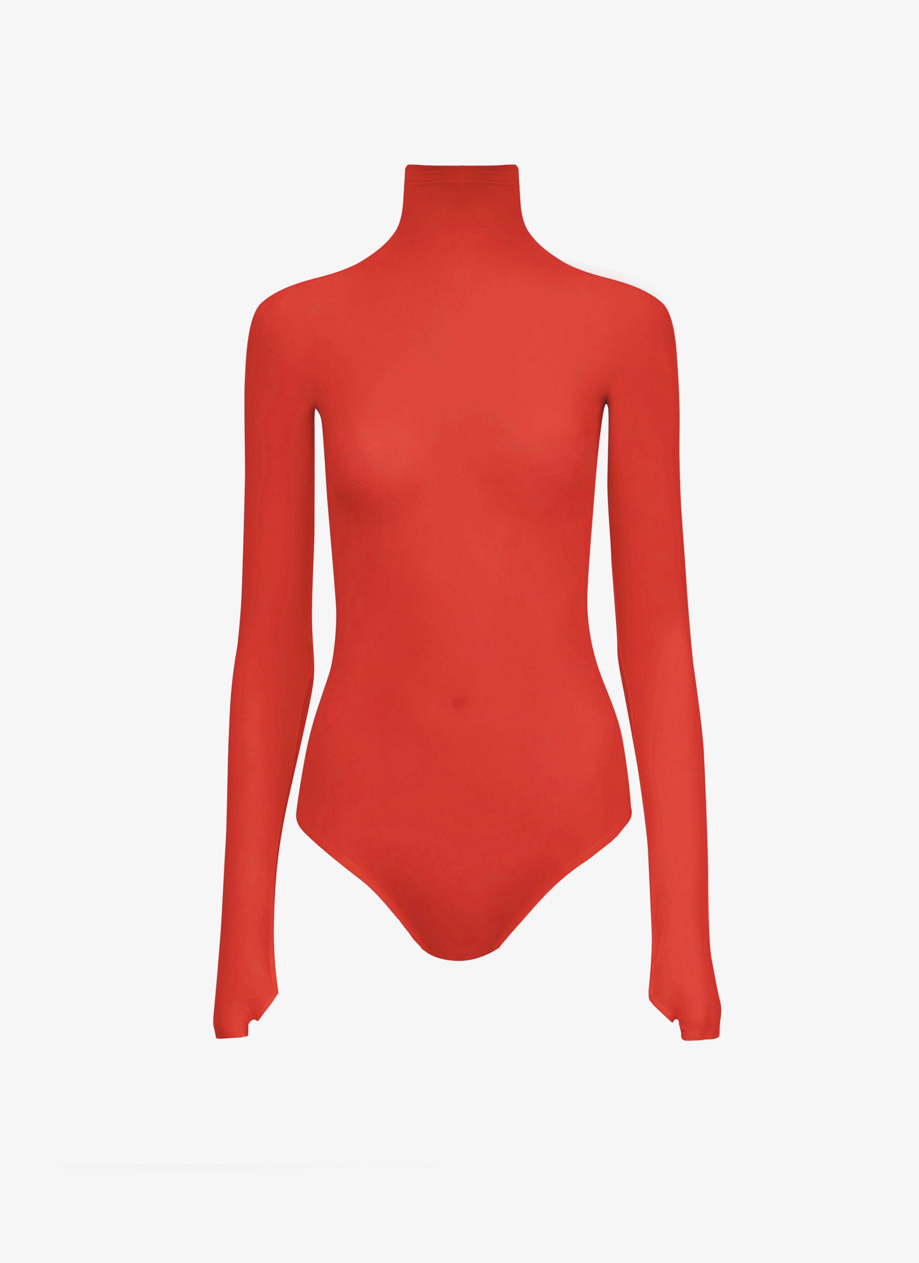 ALAÏA Women's Red Sheer Body In Jersey