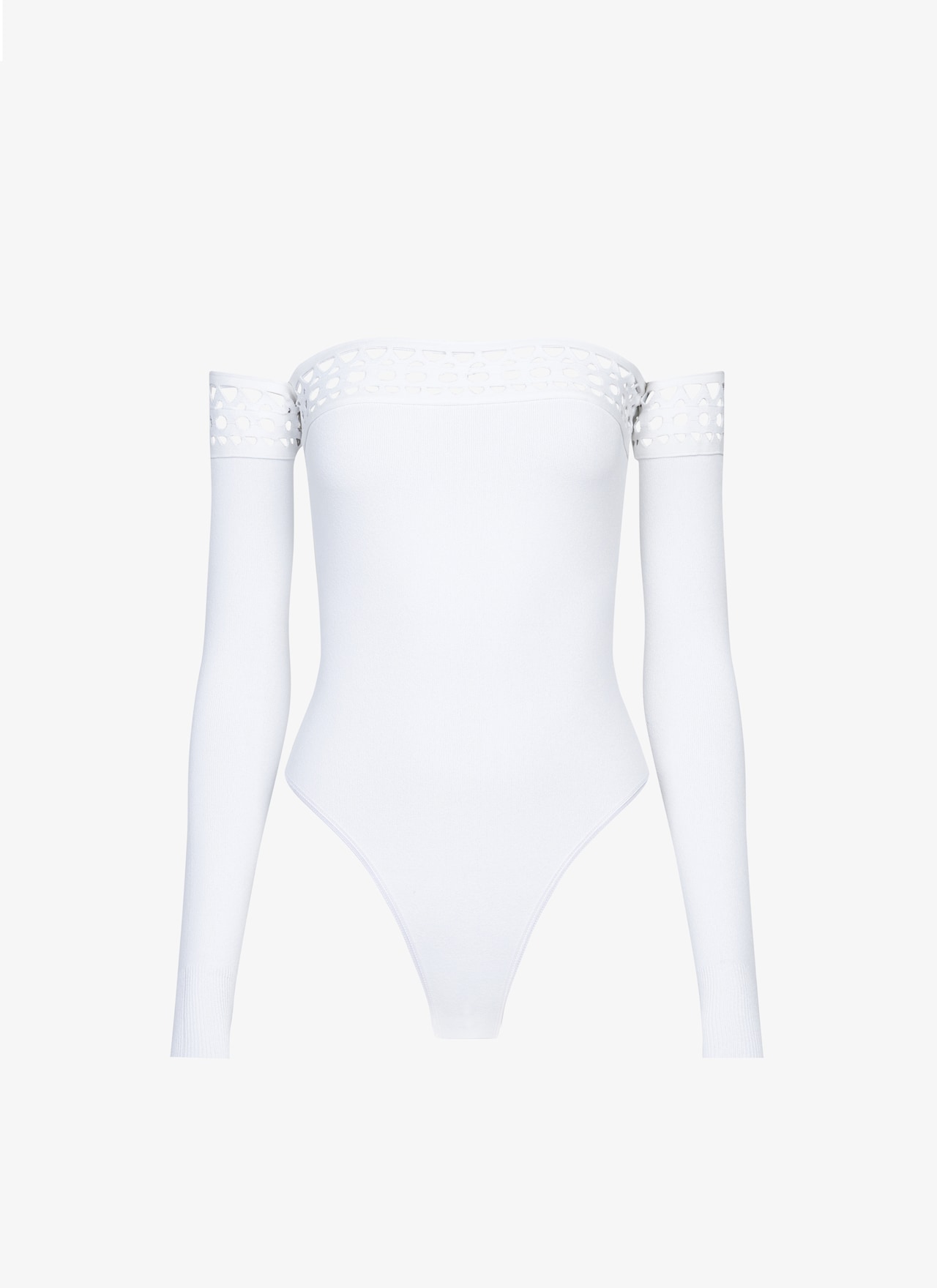 ALAÏA Women's White Vienne Off Shoulder Body ALAÏA AU