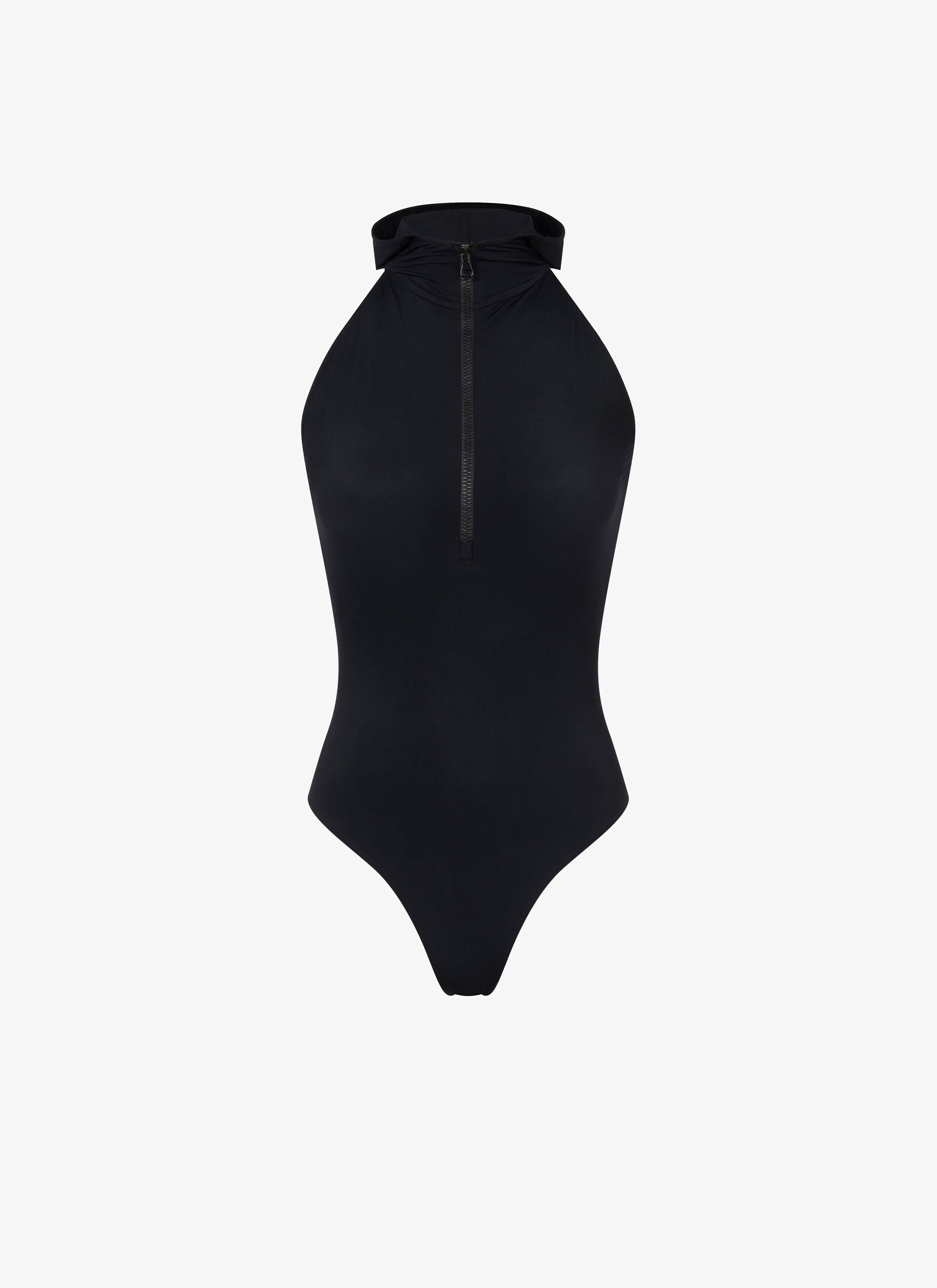 ALAÏA MAILLOT DE BAIN À CAPUCHE EN JERSEY NOIR
