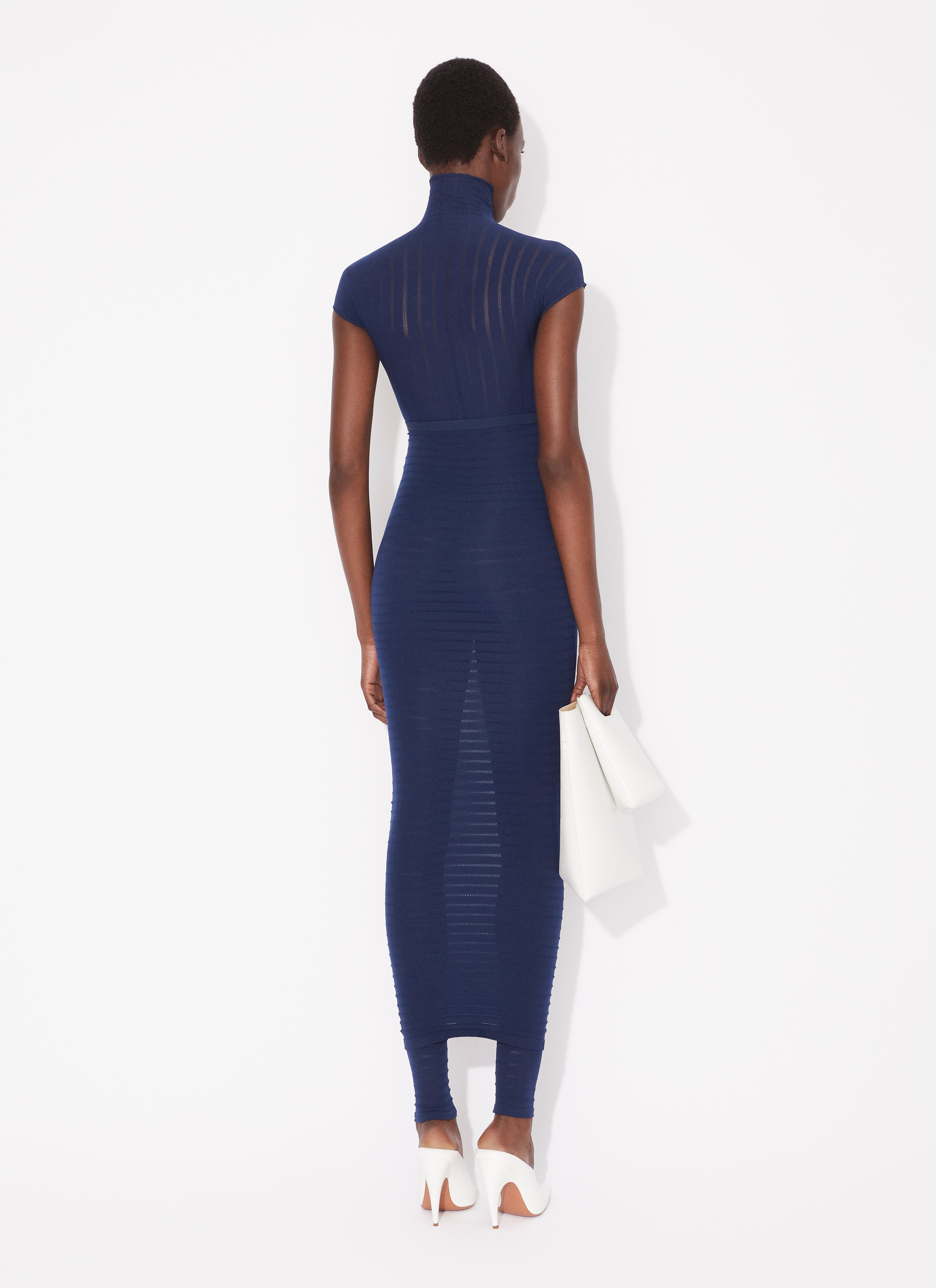 ALAÏA BLUE SHEER STRIPES BODY