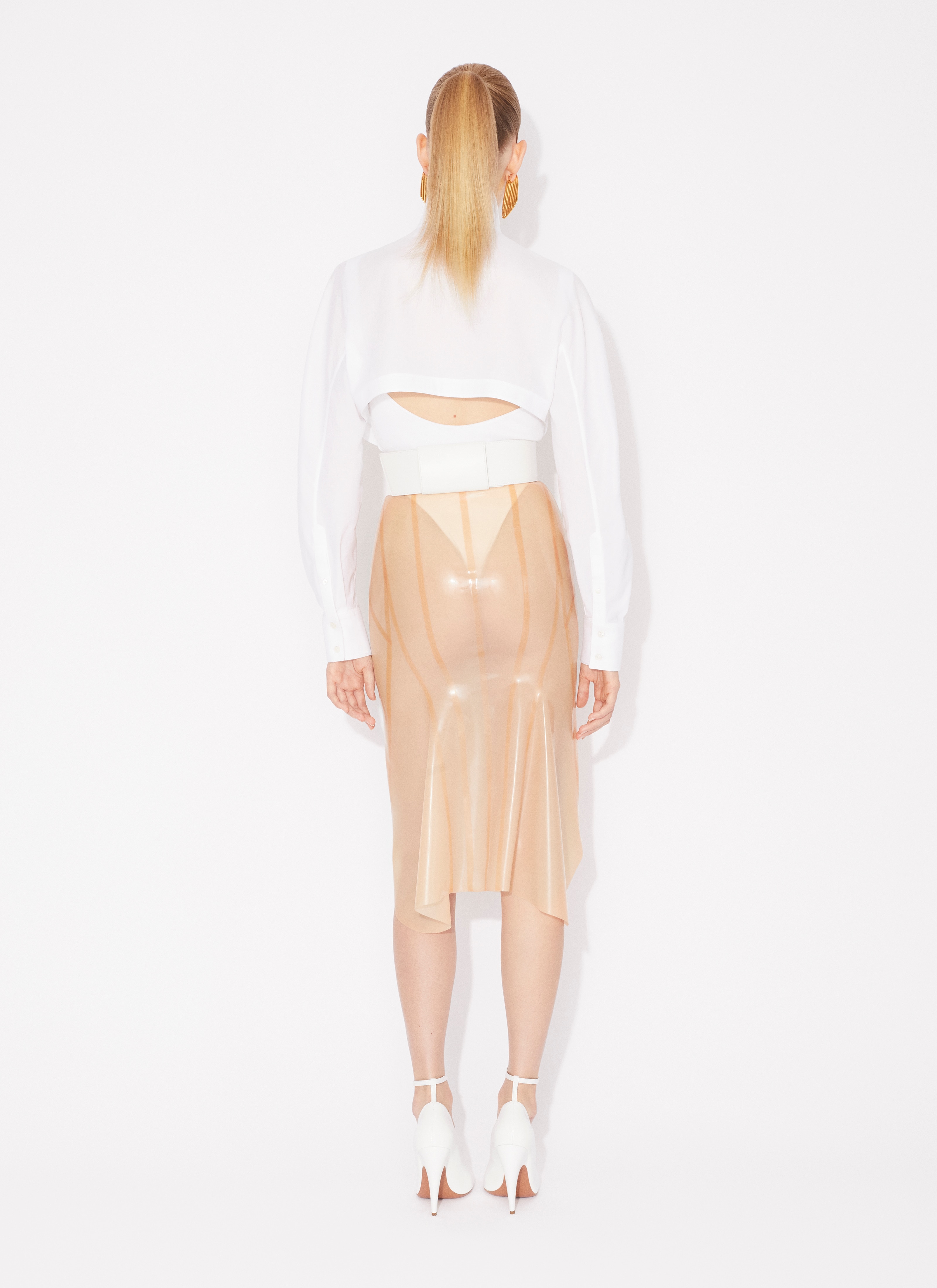 ALAÏA WHITE LAYER BODY-SHIRT