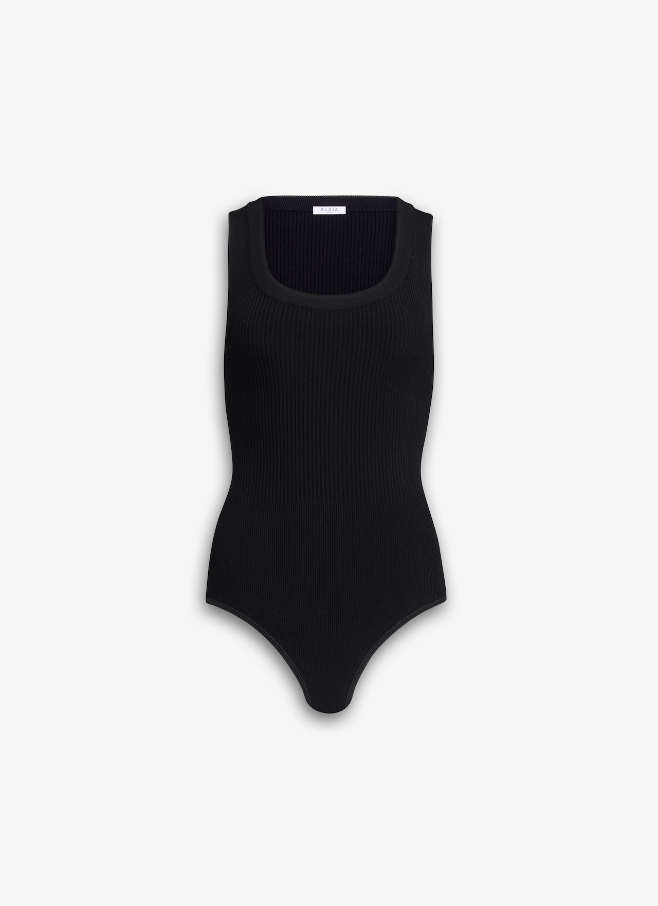 Black Ribbed Bodysuit