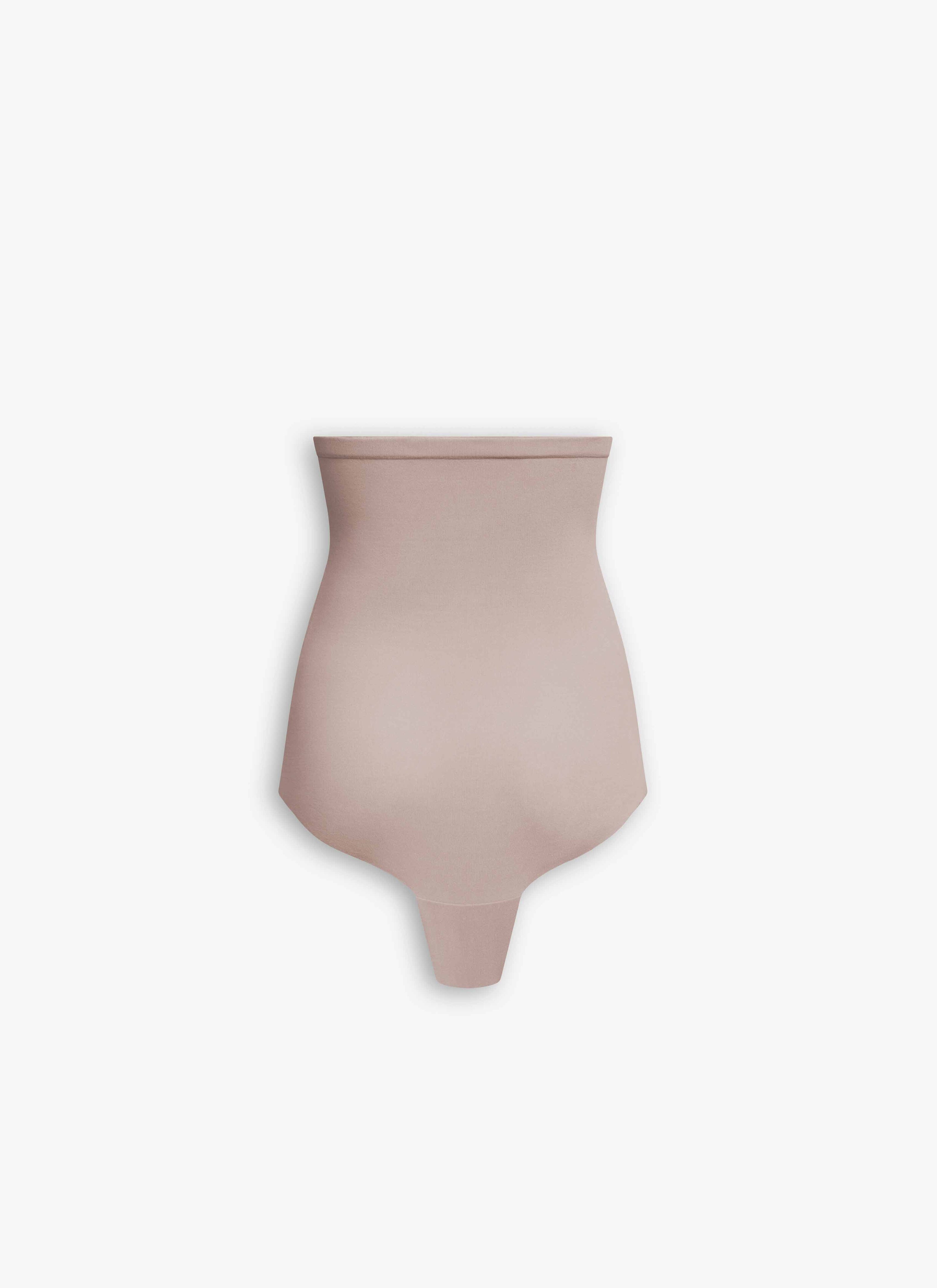 ALAÏA BEIGE SECOND-SKIN KNIT BUSTIER BODY