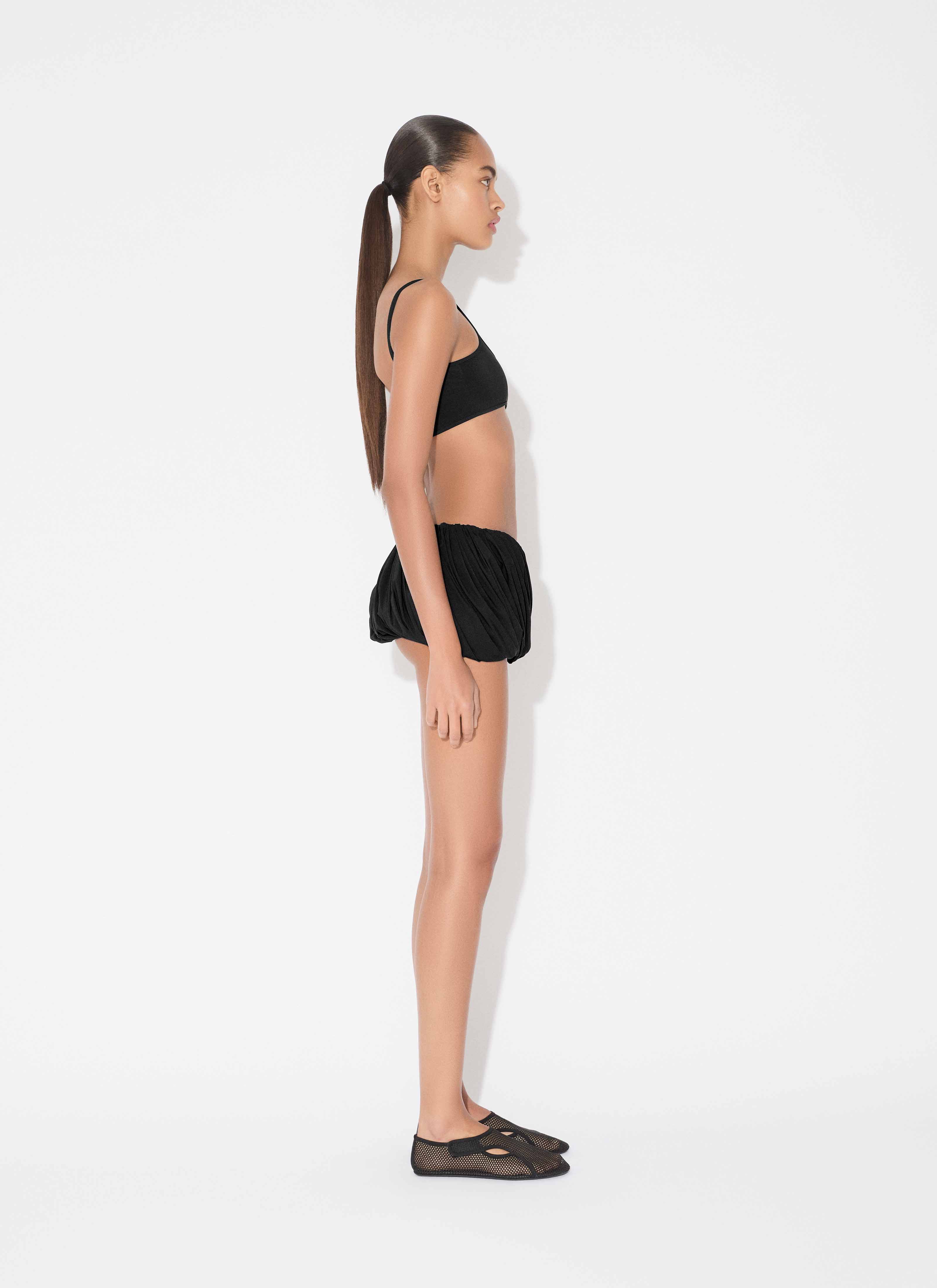ALAÏA SCHWARZ FORMENDER JERSEY-BIKINI