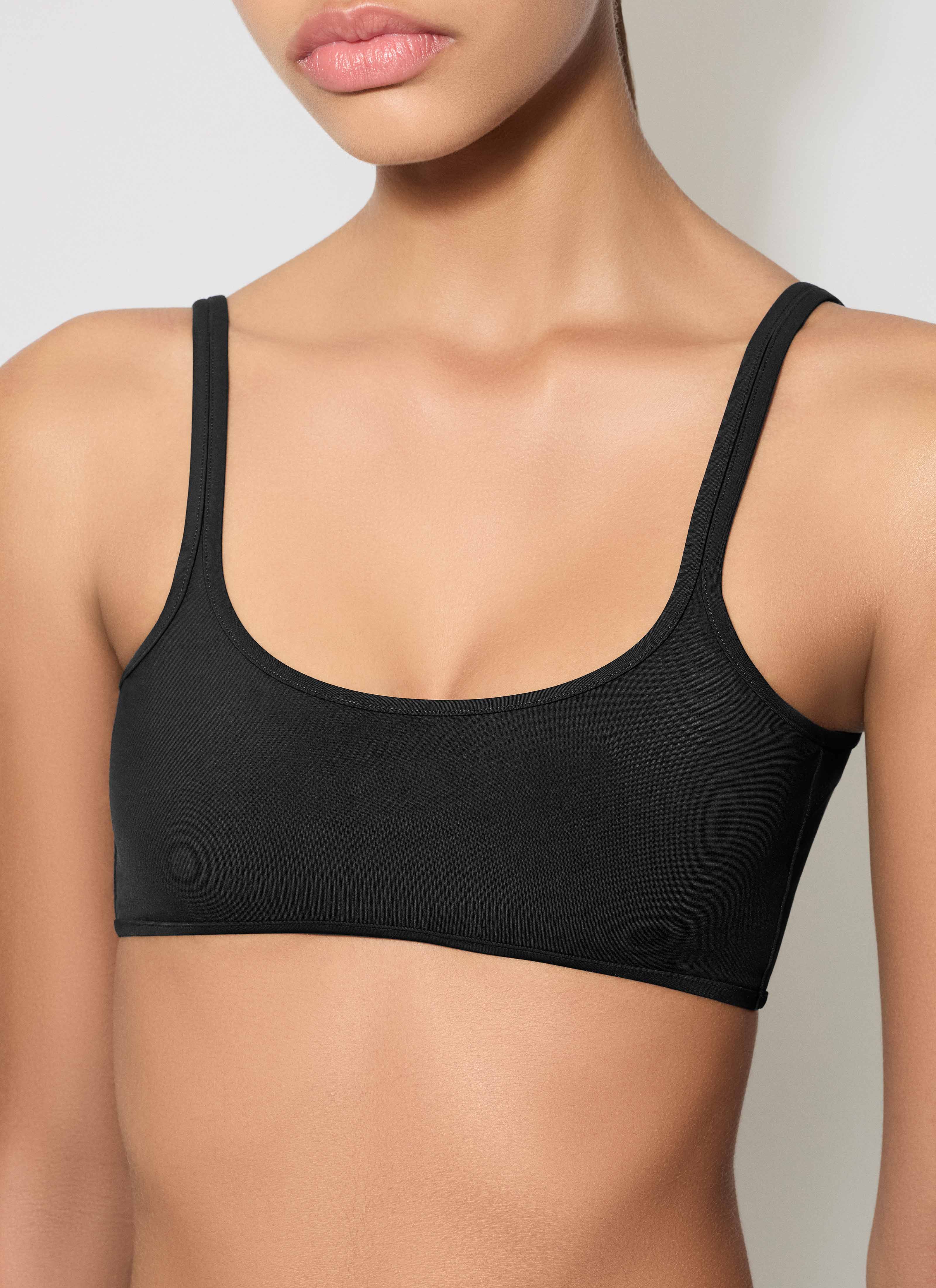 ALAÏA SCHWARZ FORMENDER JERSEY-BIKINI