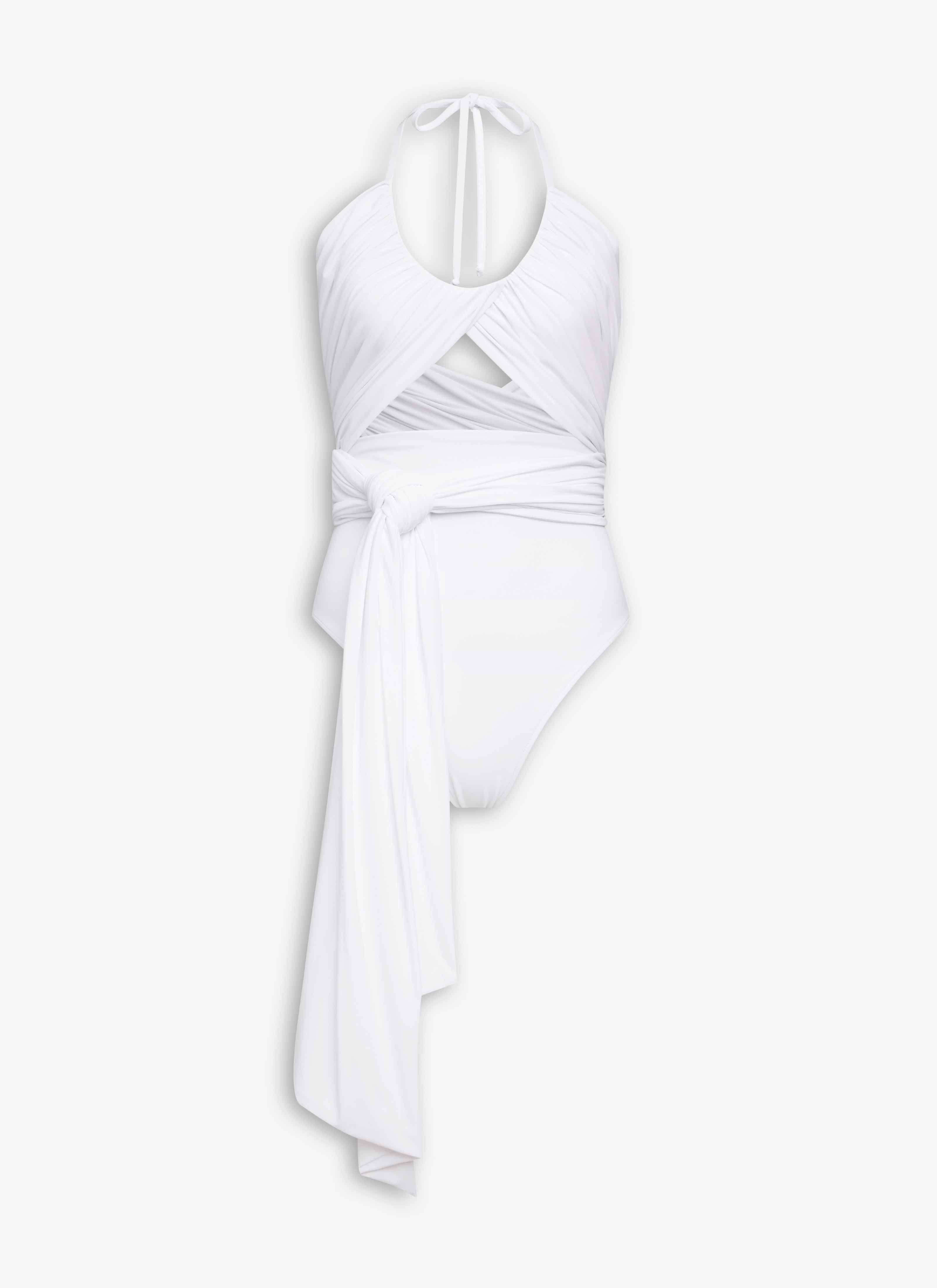 ALAÏA COSTUME DA BAGNO INCROCIATO BIANCO