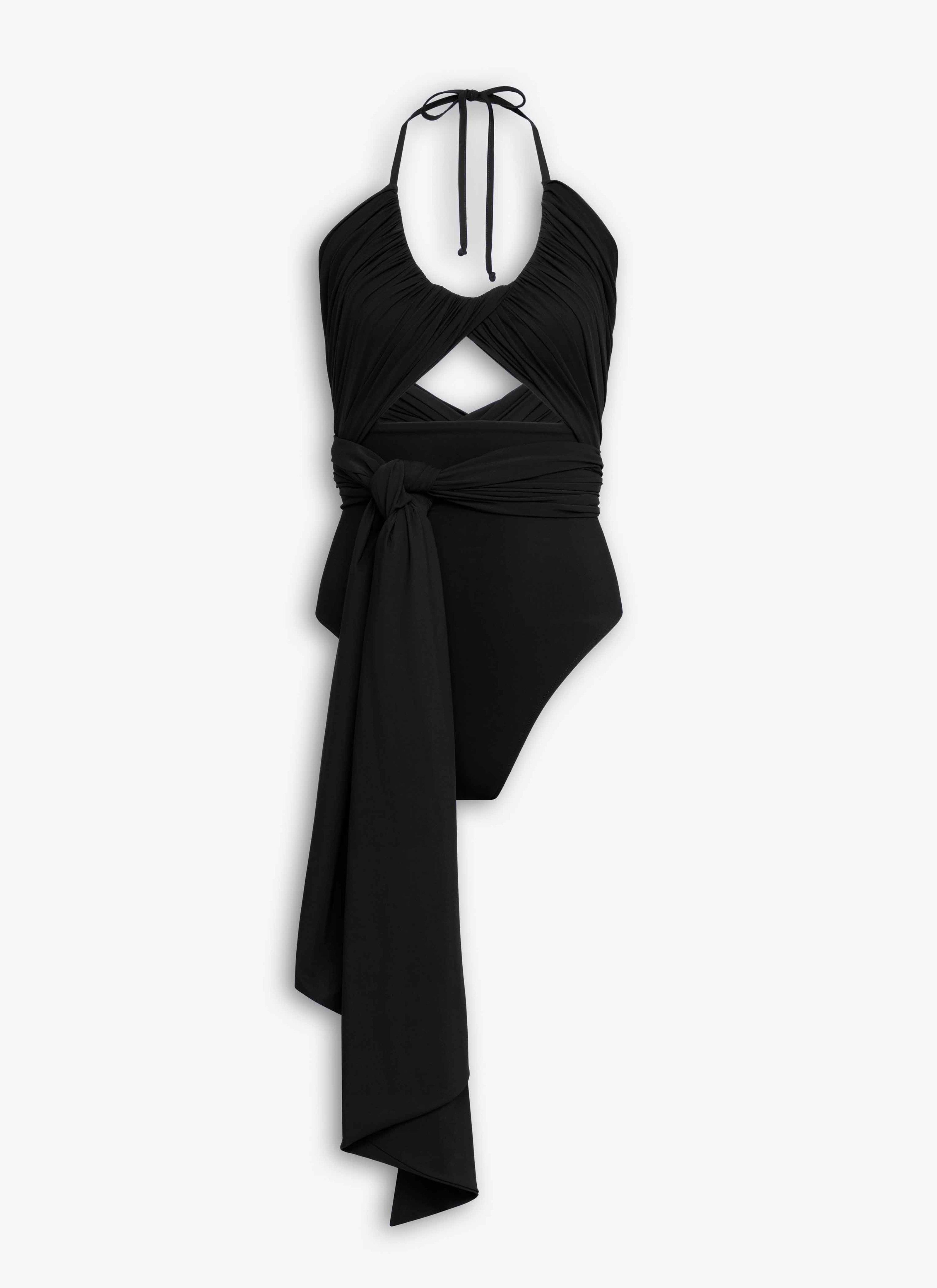 ALAÏA COSTUME DA BAGNO INCROCIATO NERO