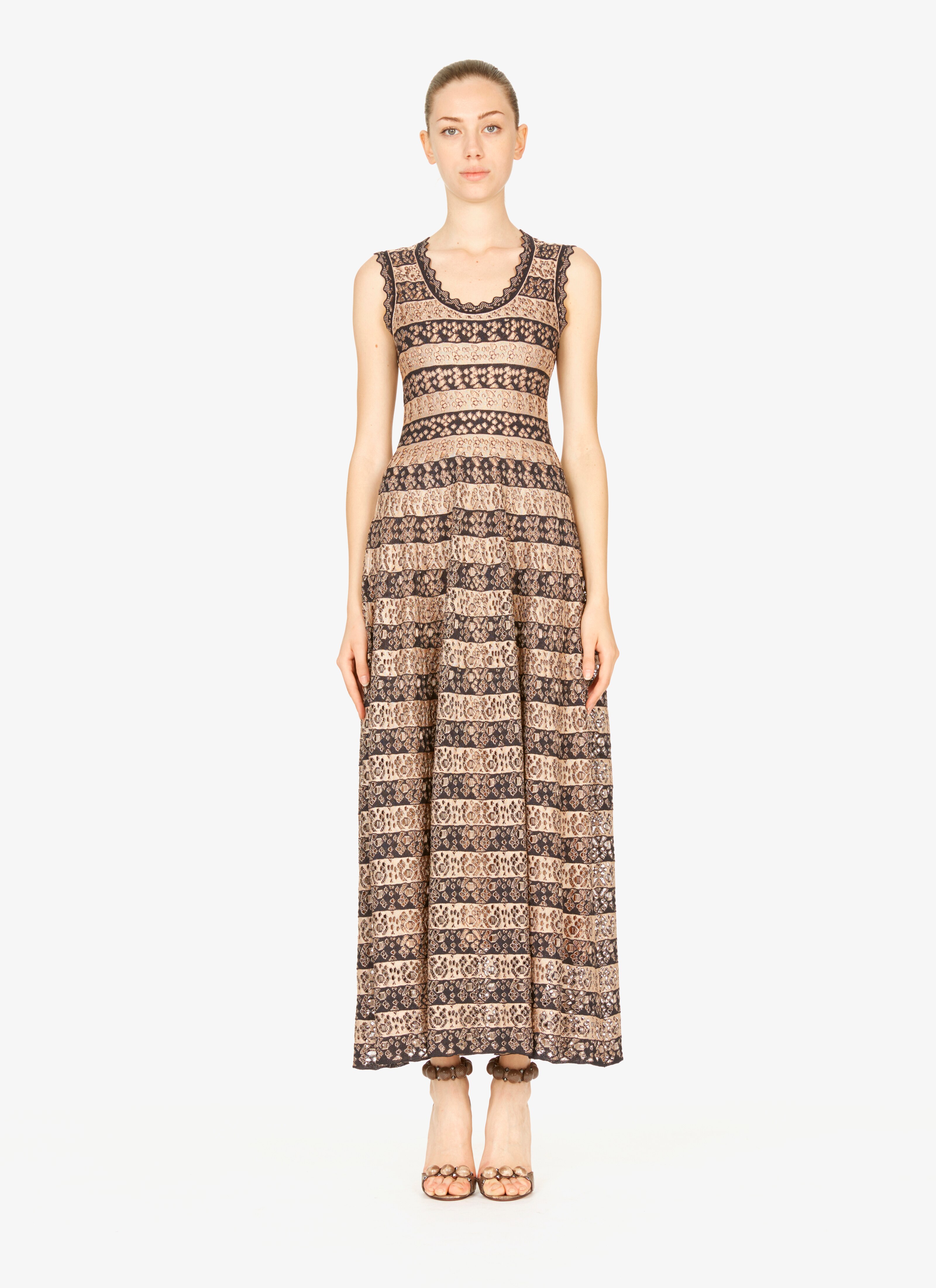Long Flared Knitted Dress Long Flared Knitted Dress - maison-alaia.com