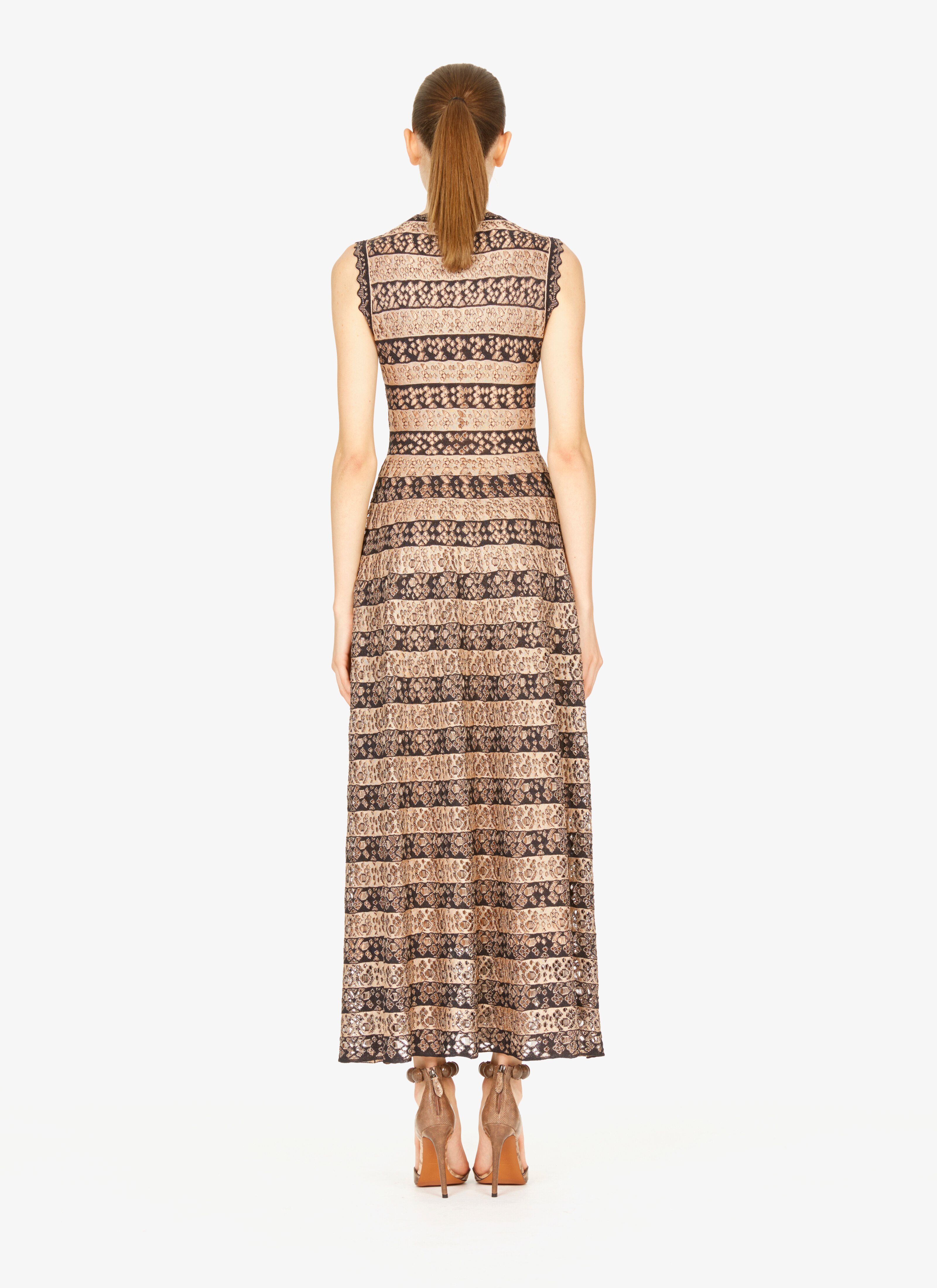 Long Flared Knitted Dress Long Flared Knitted Dress - maison-alaia.com