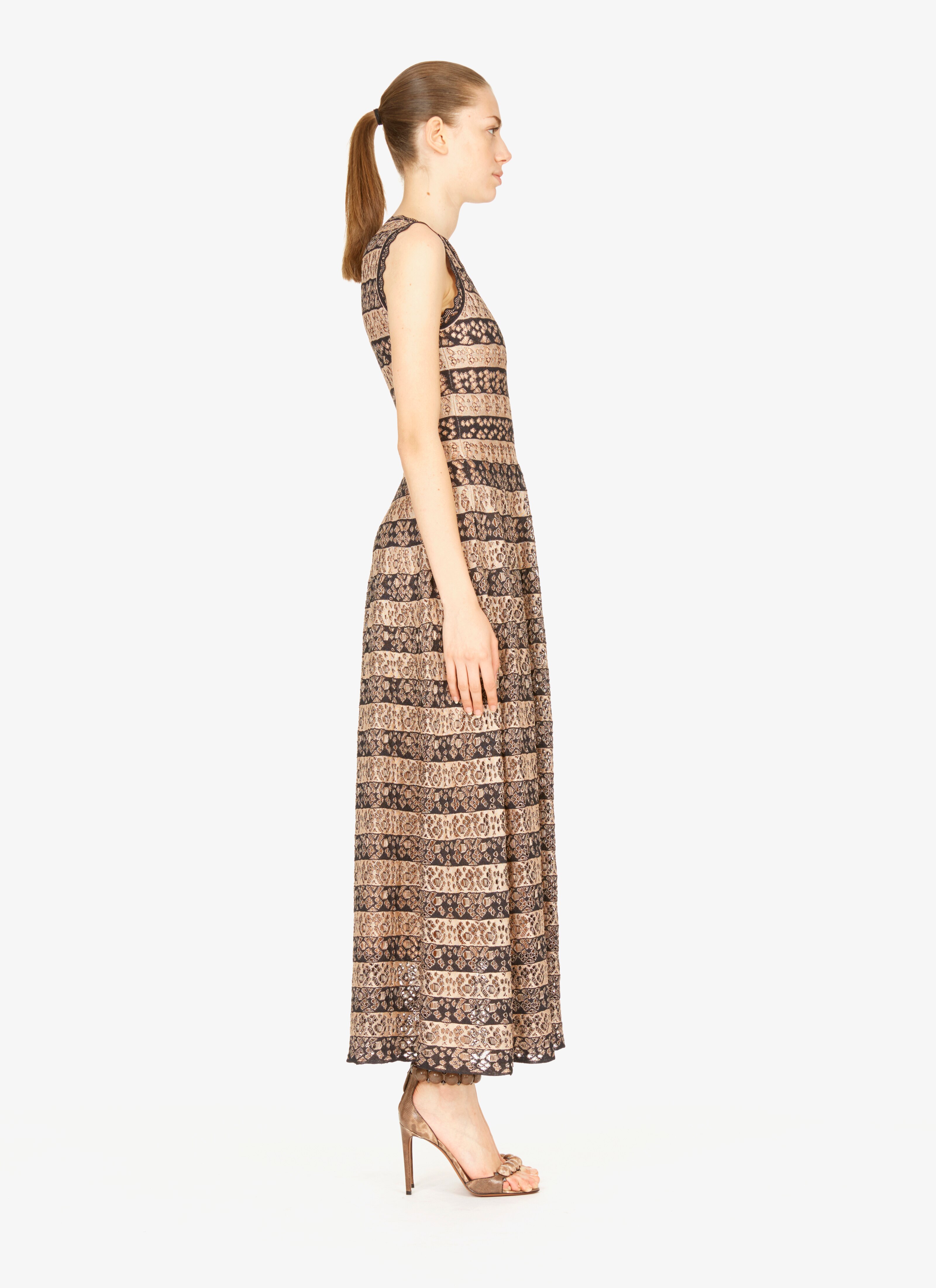 Long Flared Knitted Dress Long Flared Knitted Dress - maison-alaia.com