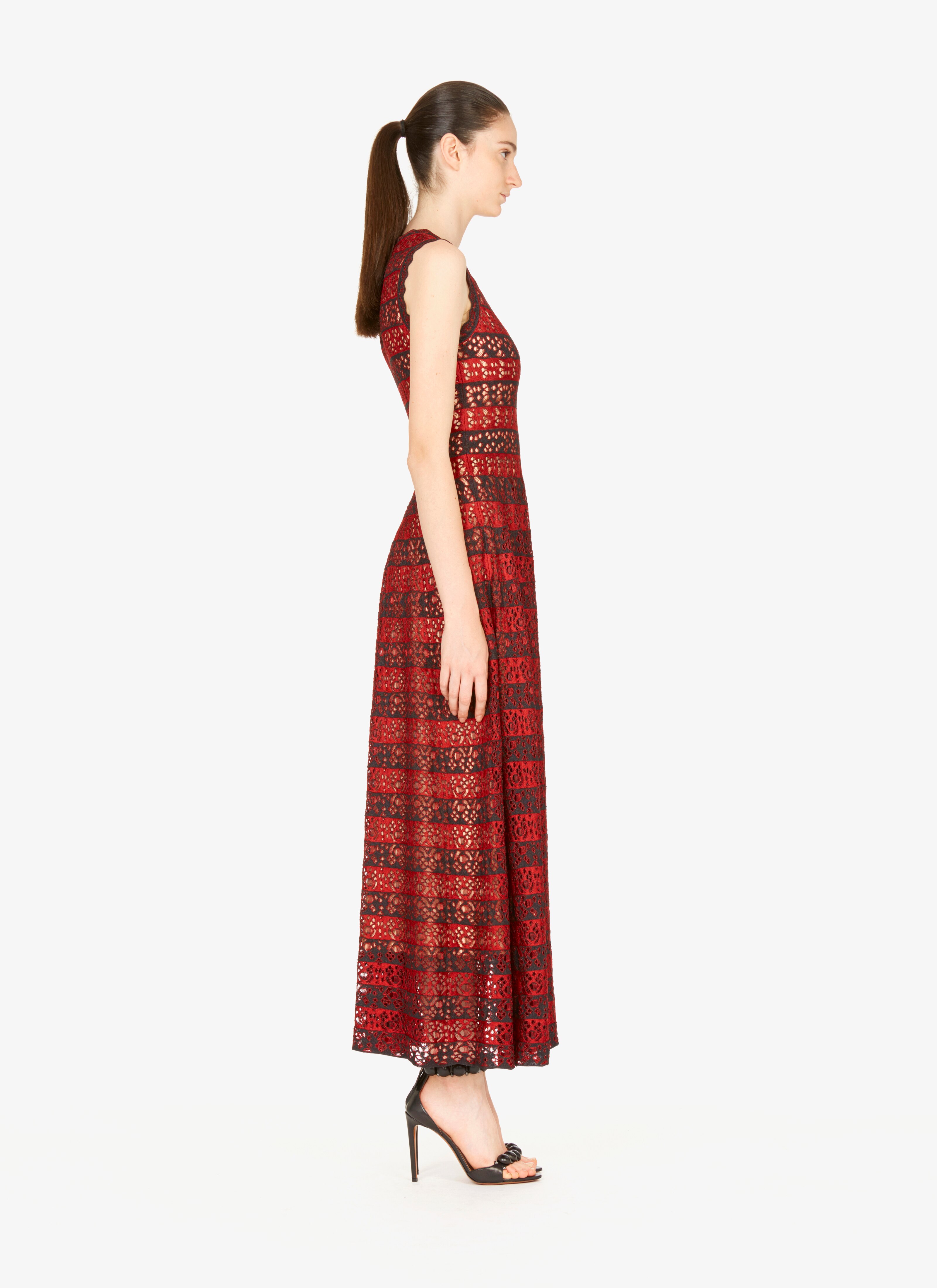 Long Flared Knitted Dress Long Flared Knitted Dress - maison-alaia.com