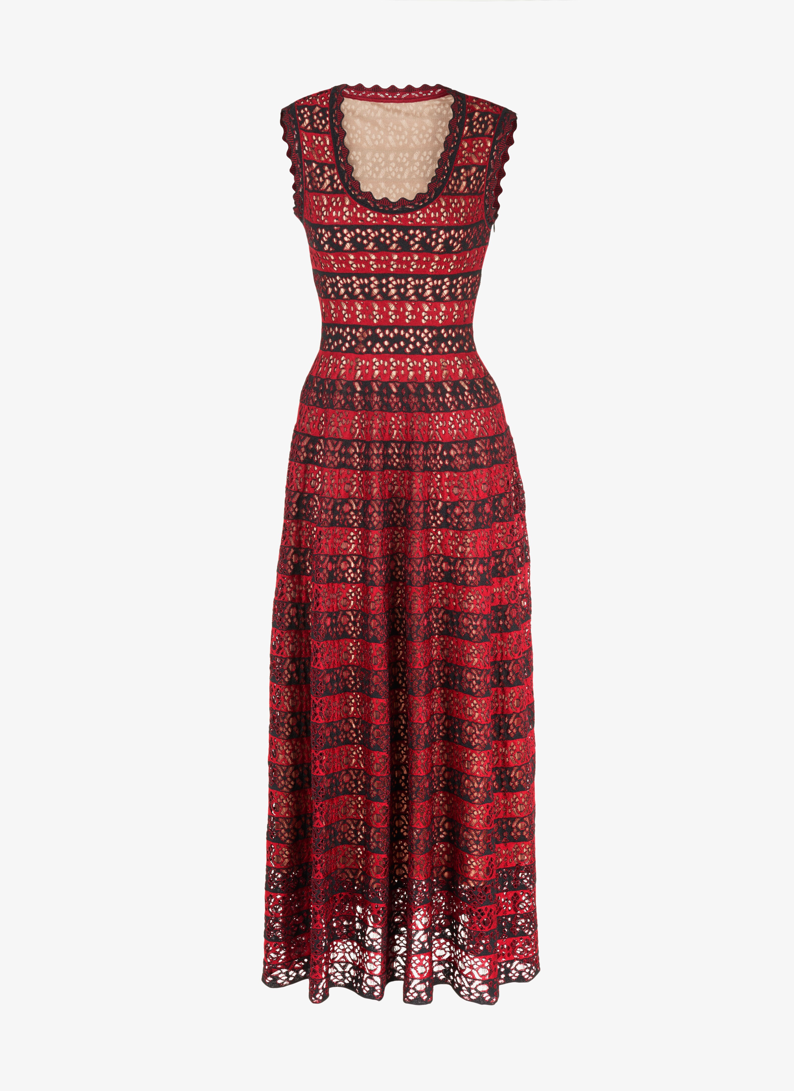 Long Flared Knitted Dress Long Flared Knitted Dress - maison-alaia.com
