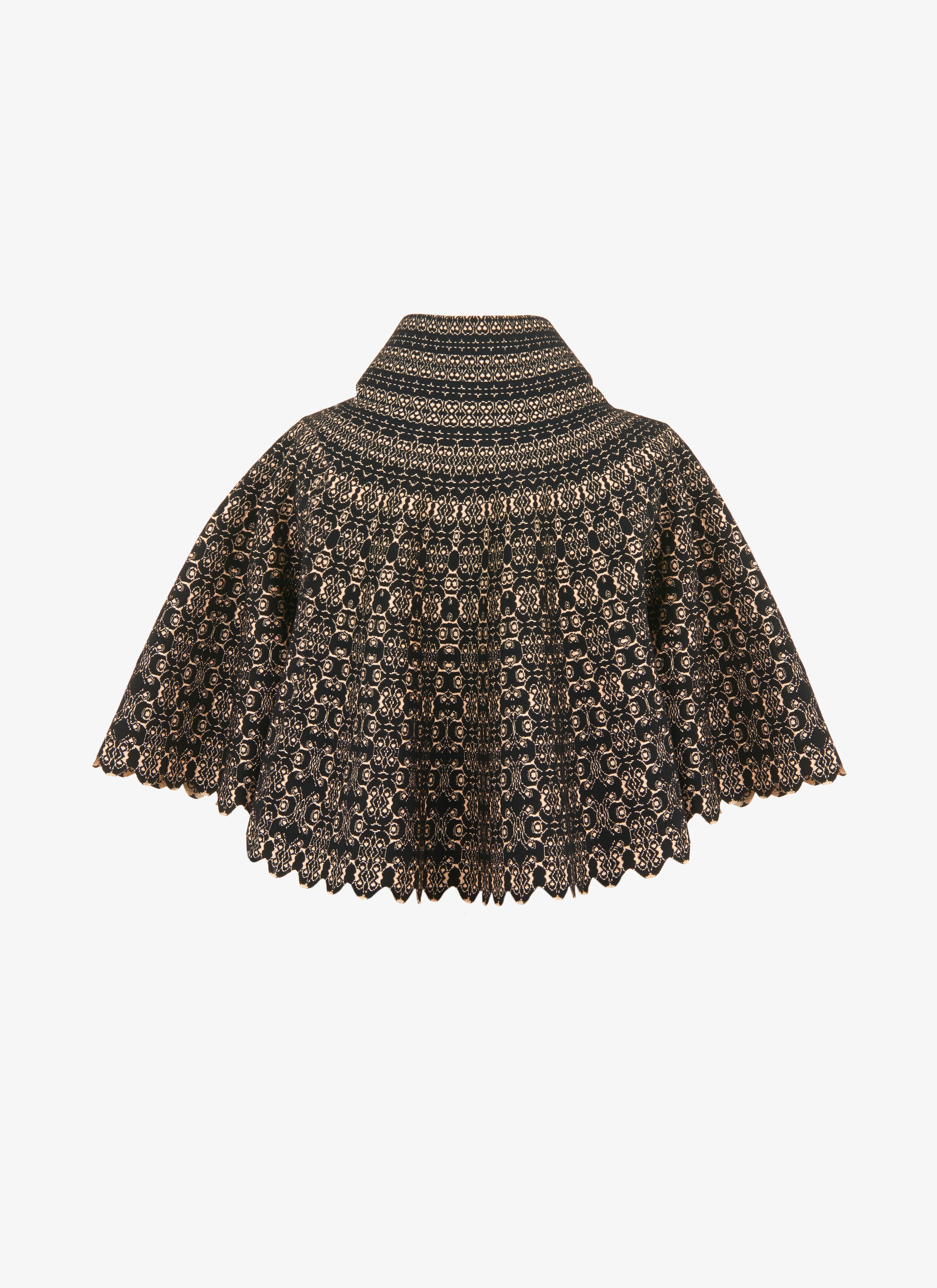 Flared Knitted Cape Flared Knitted Cape - maison-alaia.com