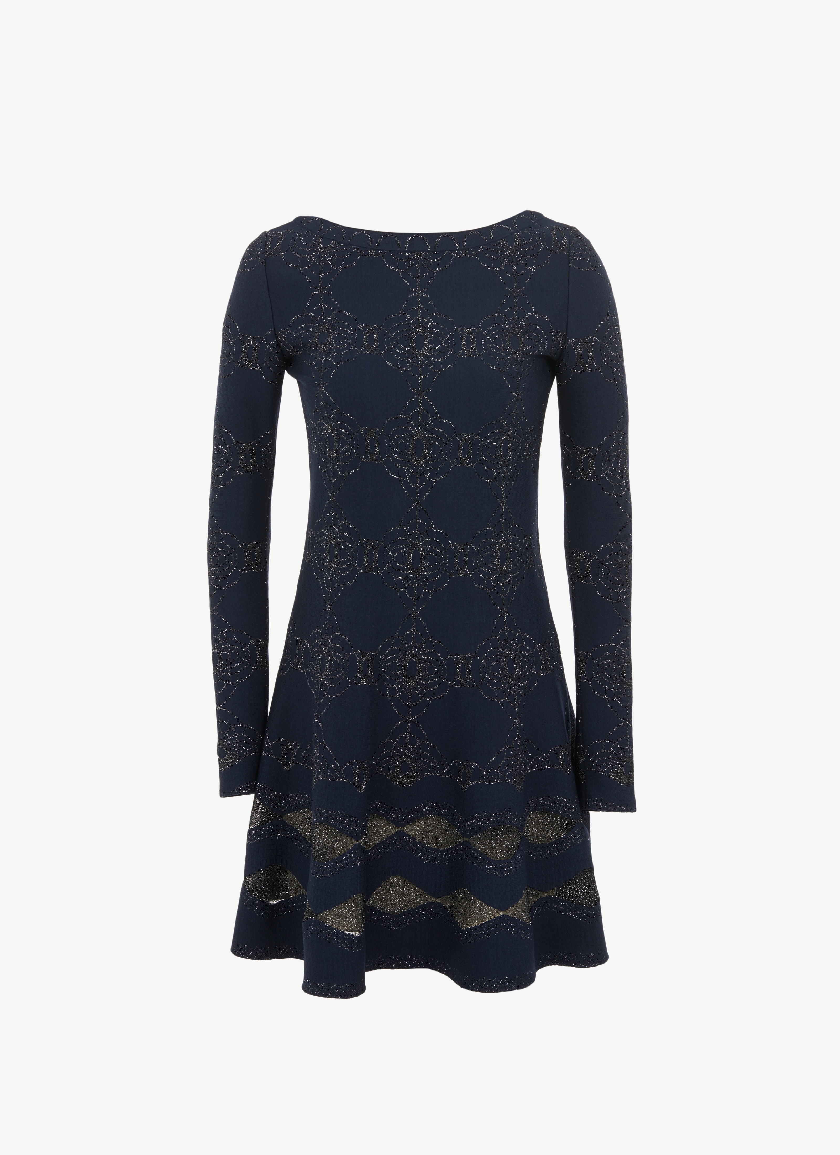 ALAÏA NIGHT BLUE KNITTED TUNIC