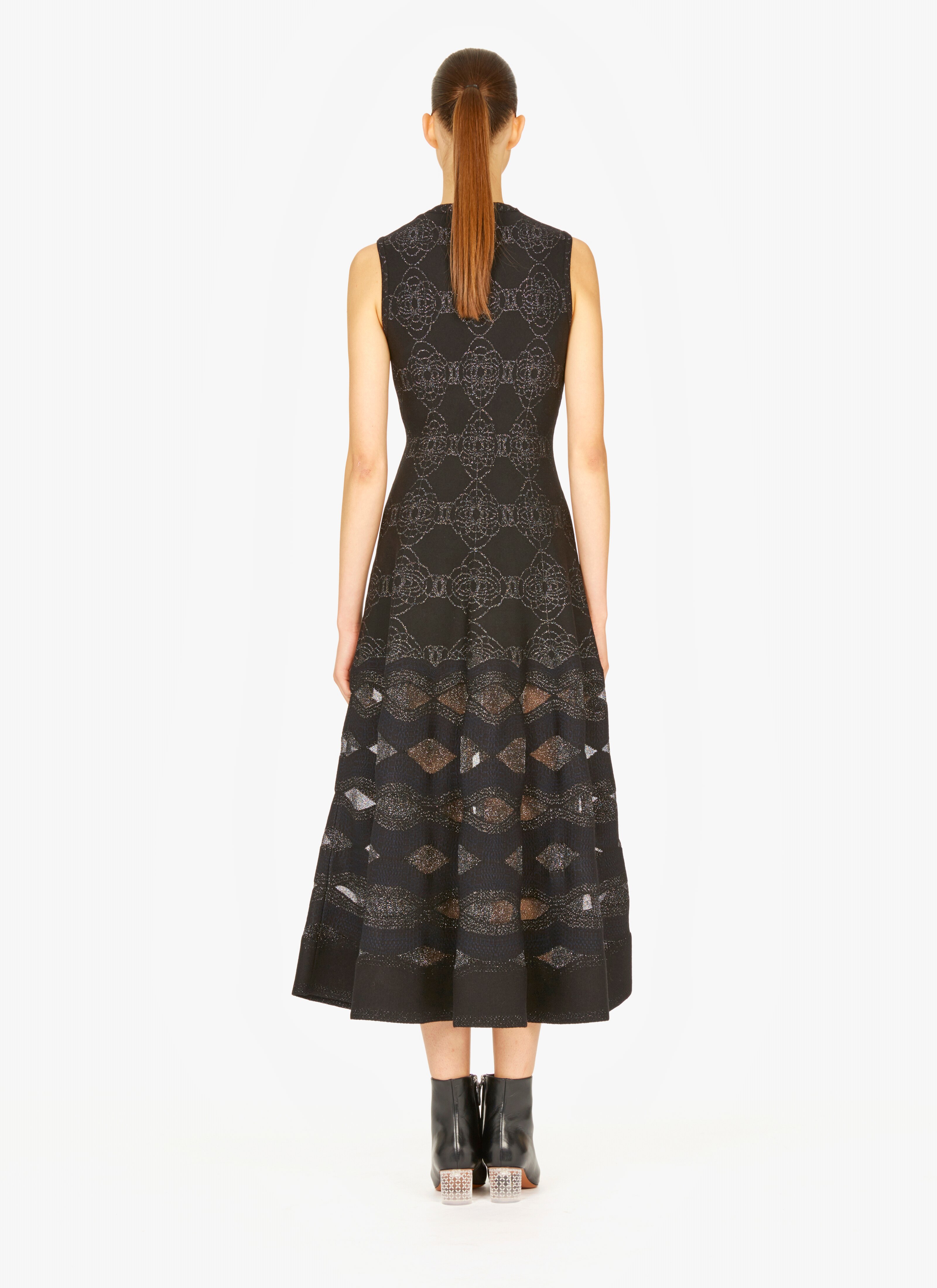 Long Flared Knitted Dress Long Flared Knitted Dress - maison-alaia.com