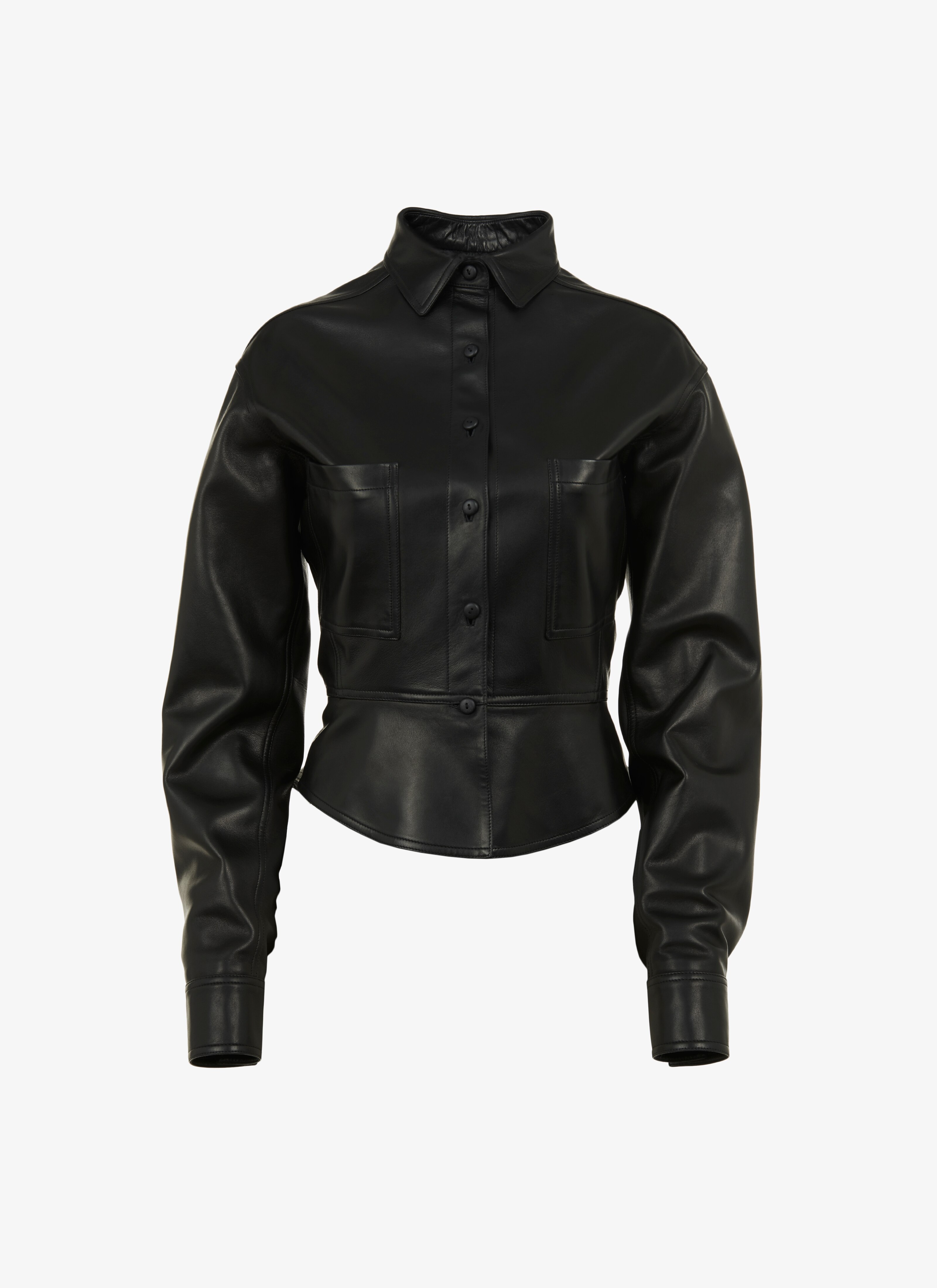 ALAÏA BLACK ALAÏA EDITION 1993 LEATHER SHIRT