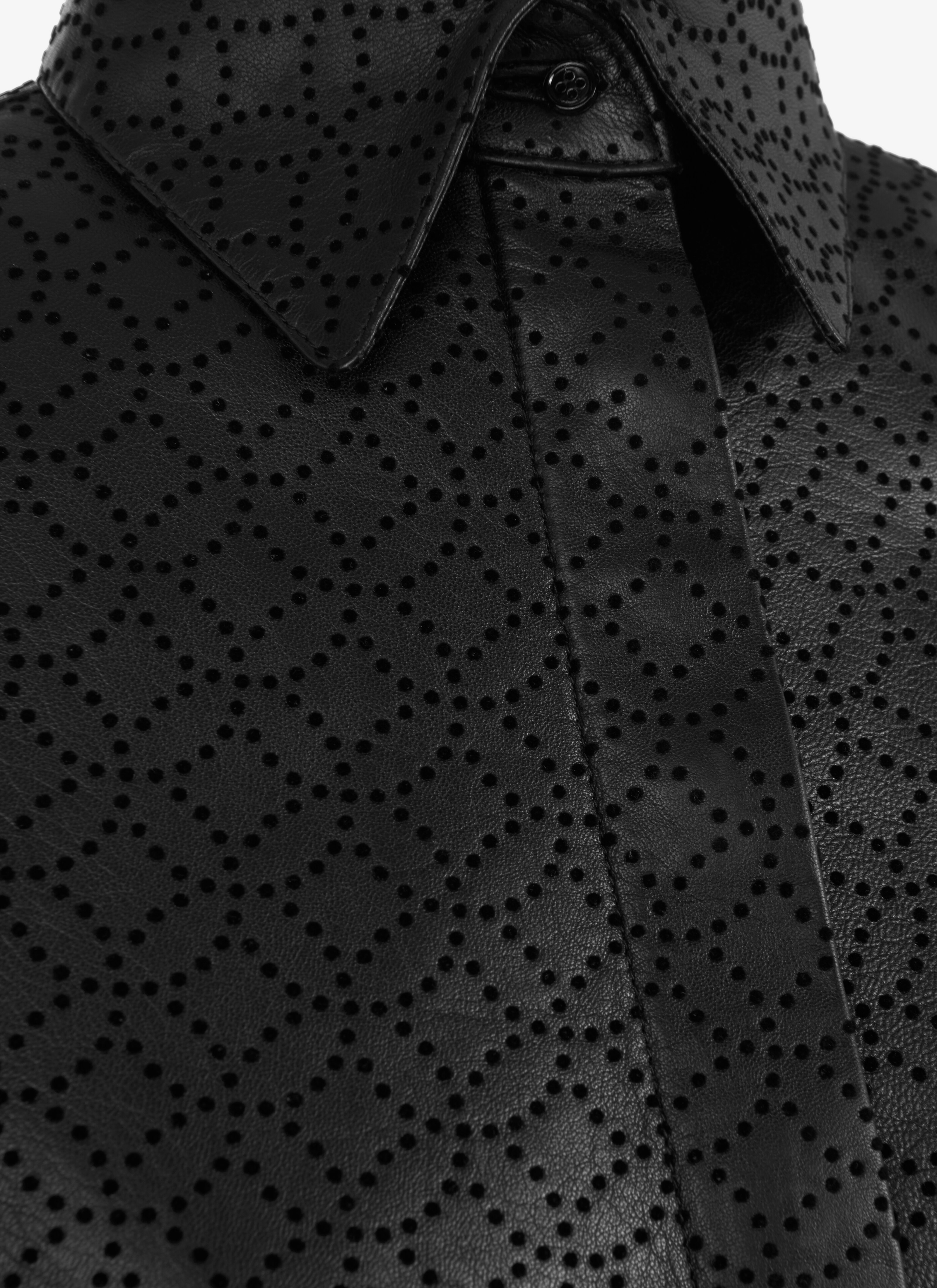 Leather Cropped Shirt Leather Cropped Shirt - maison-alaia.com