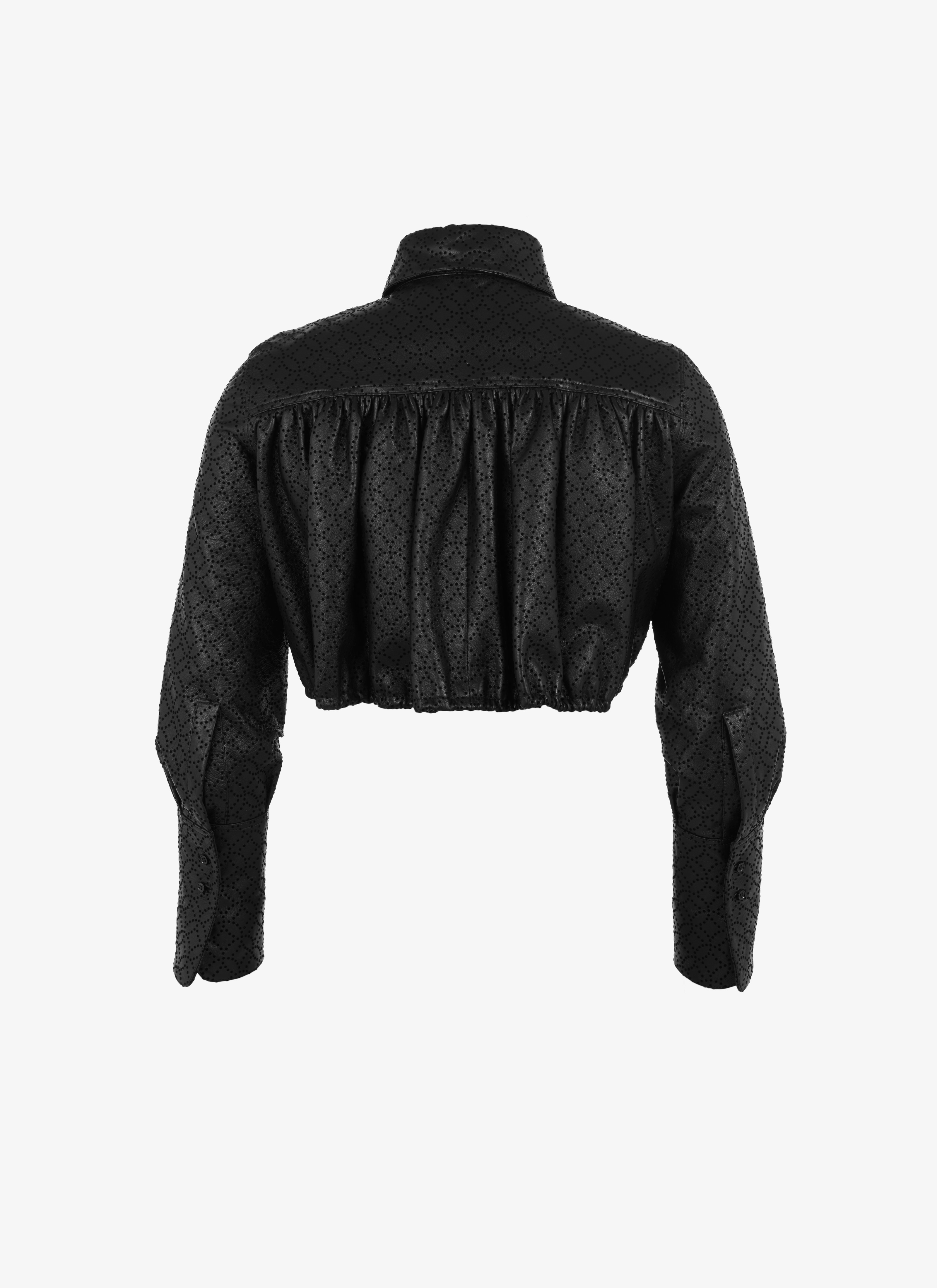 Leather Cropped Shirt Leather Cropped Shirt - maison-alaia.com