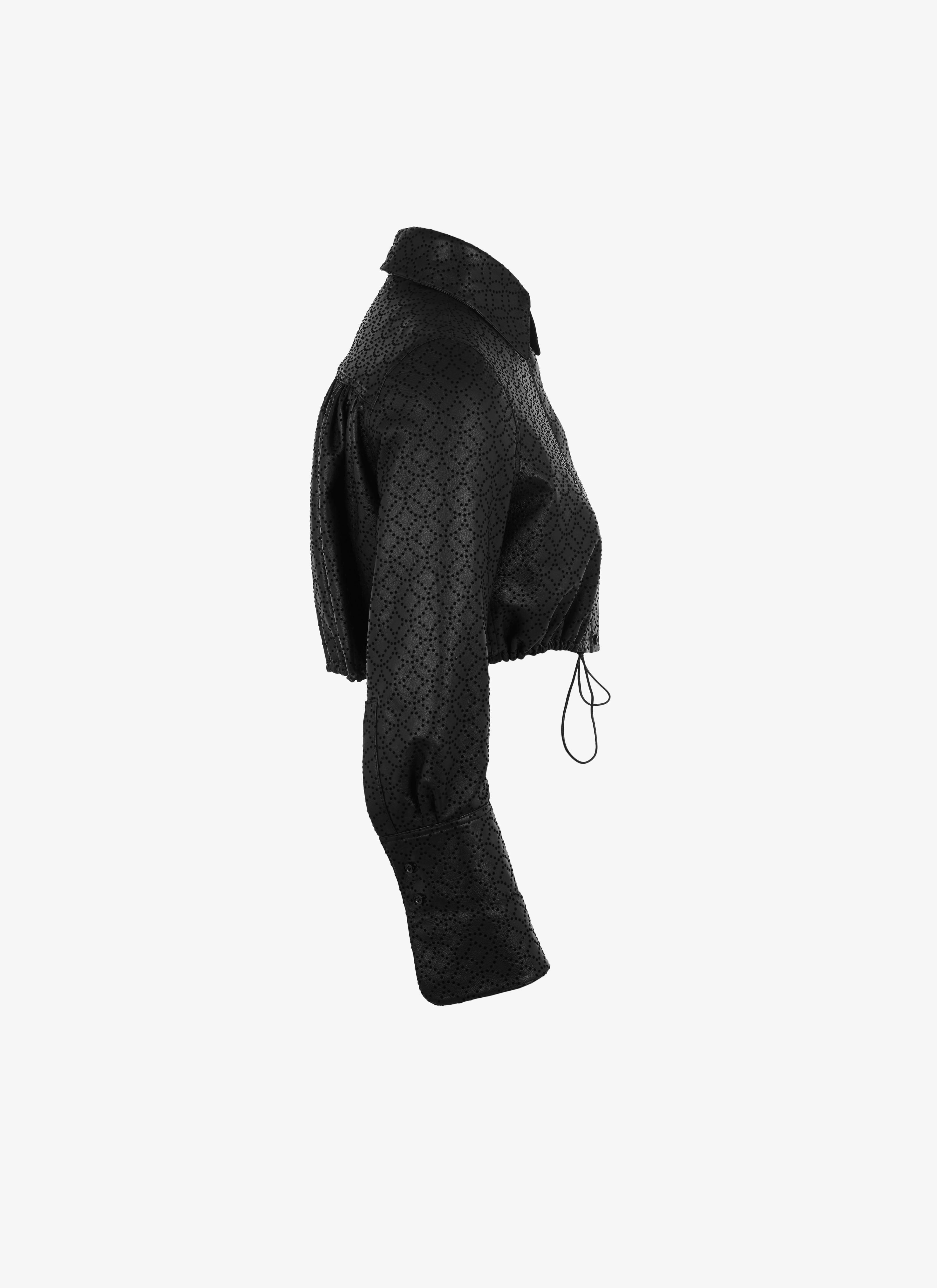 Leather Cropped Shirt Leather Cropped Shirt - maison-alaia.com