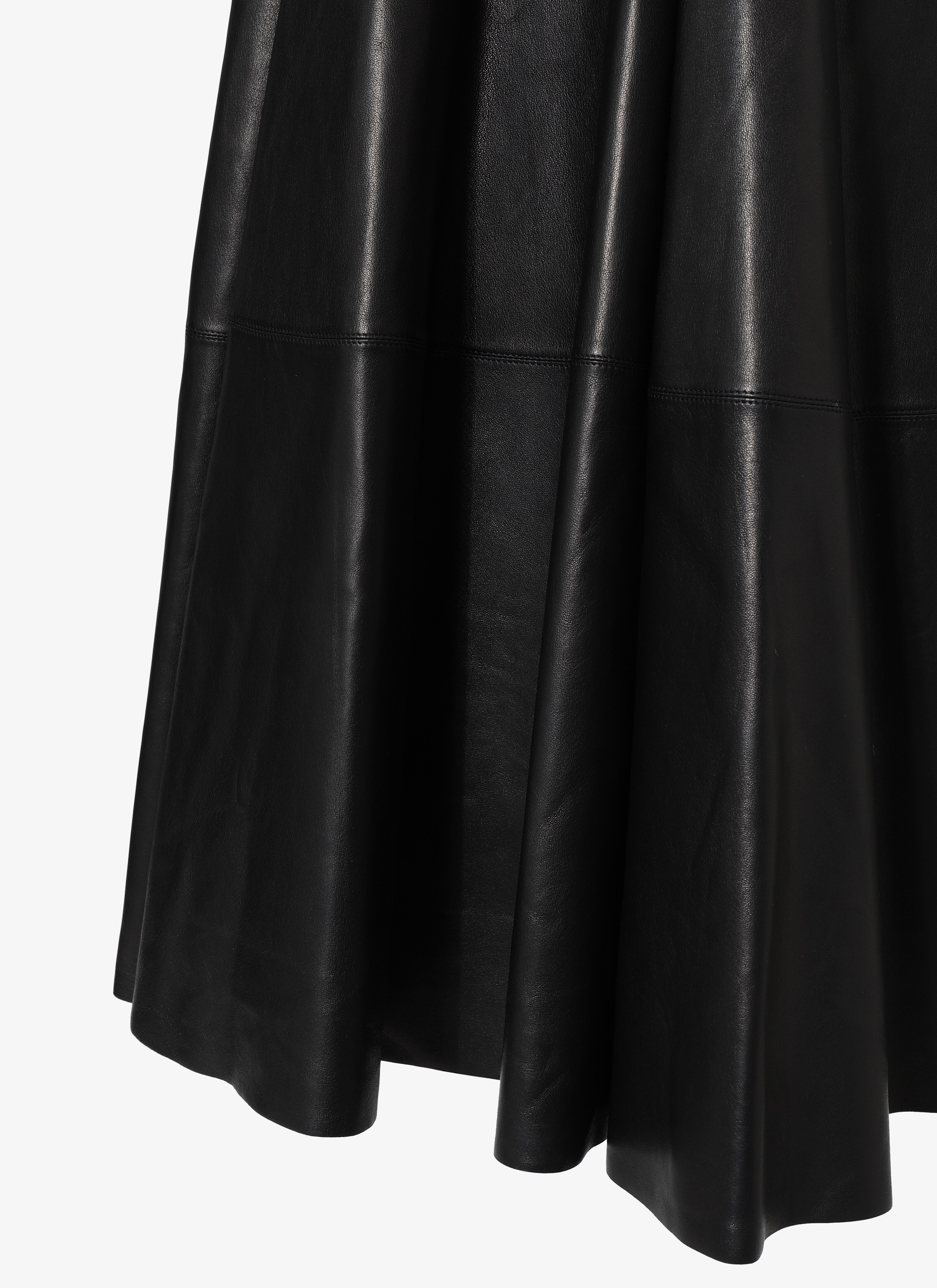 Long Flared Leather Skirt Long Flared Leather Skirt - maison-alaia.com
