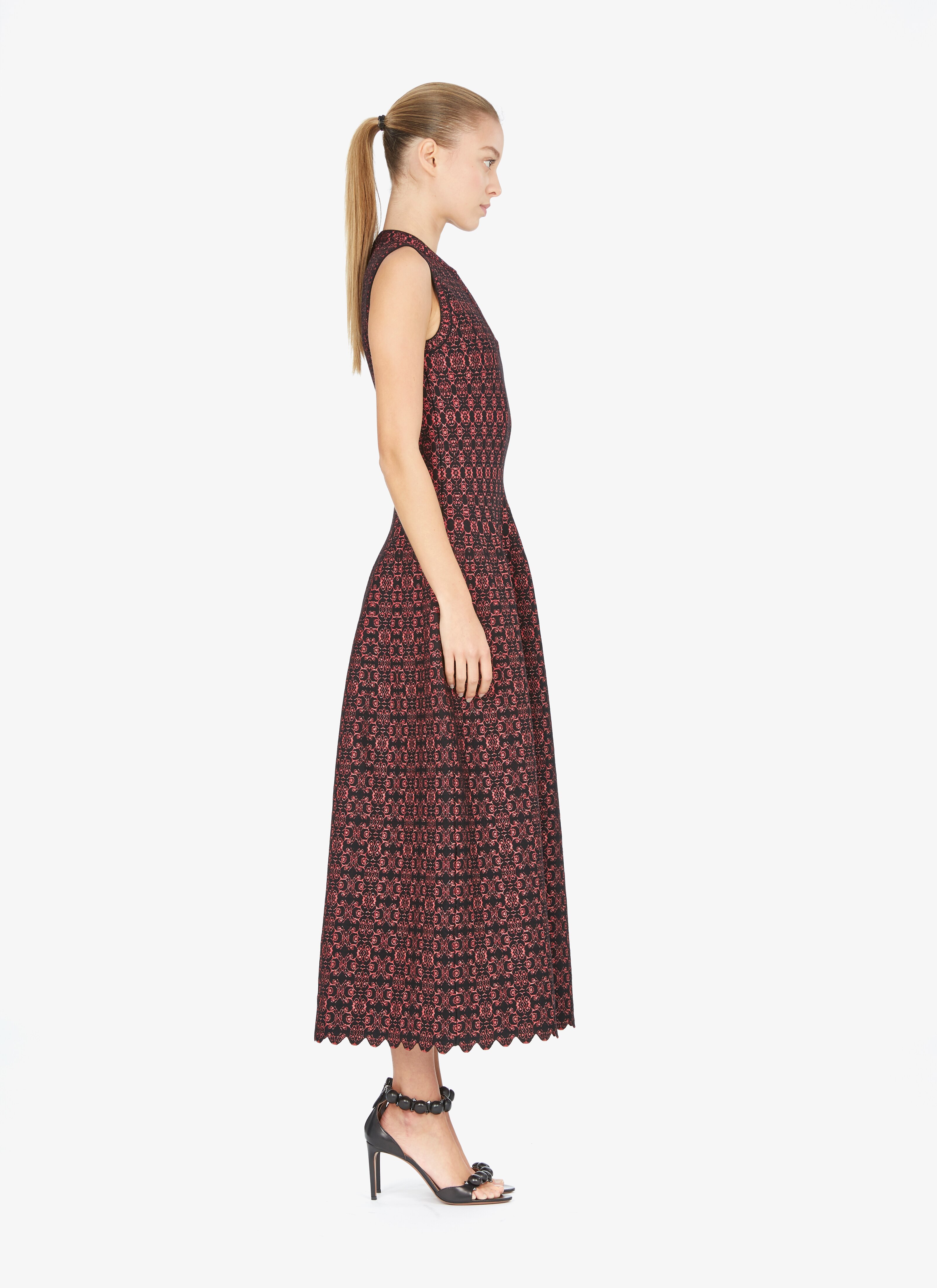 Long Flared Knitted Dress Long Flared Knitted Dress - maison-alaia.com