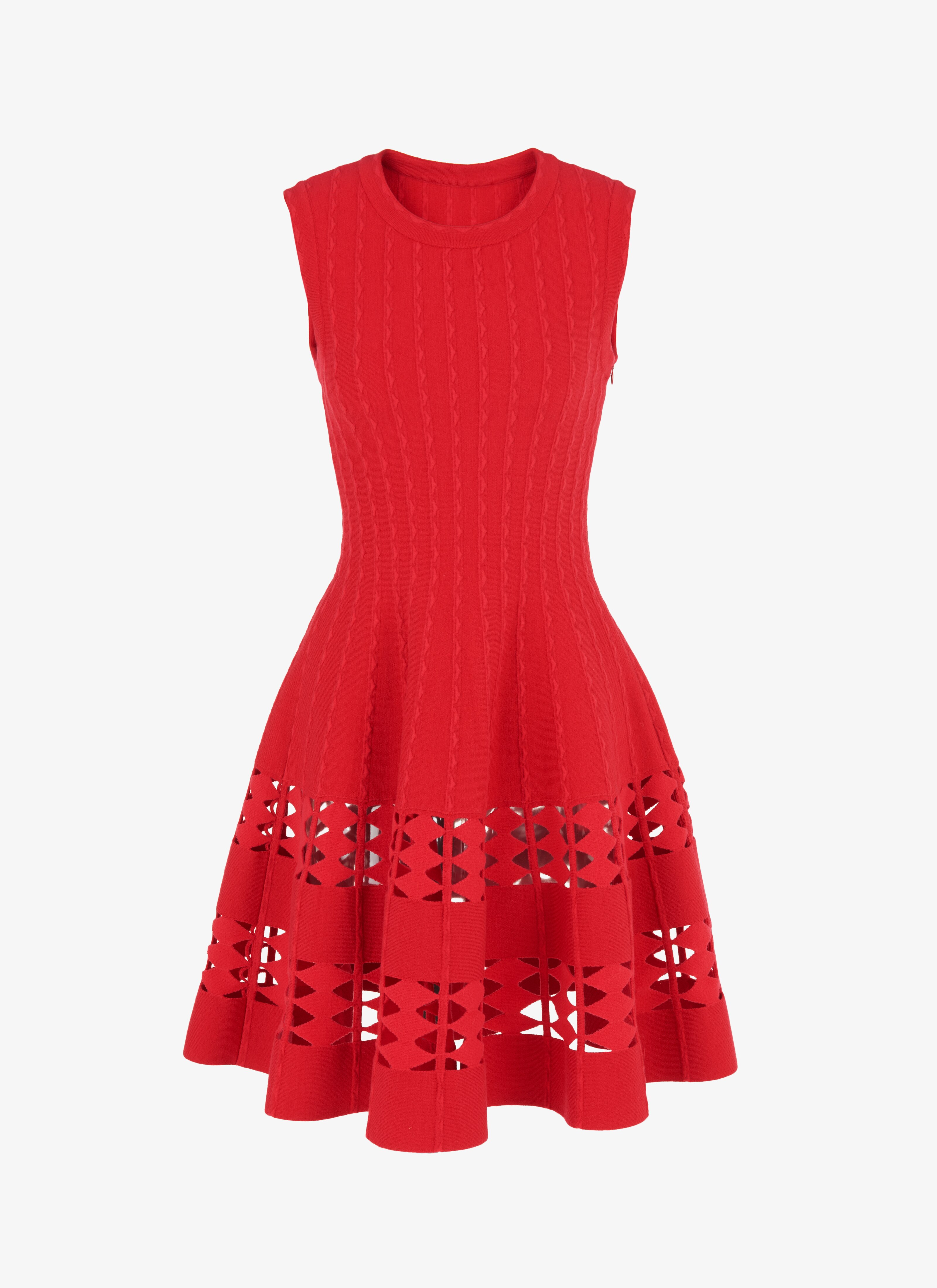 red knitted dress uk