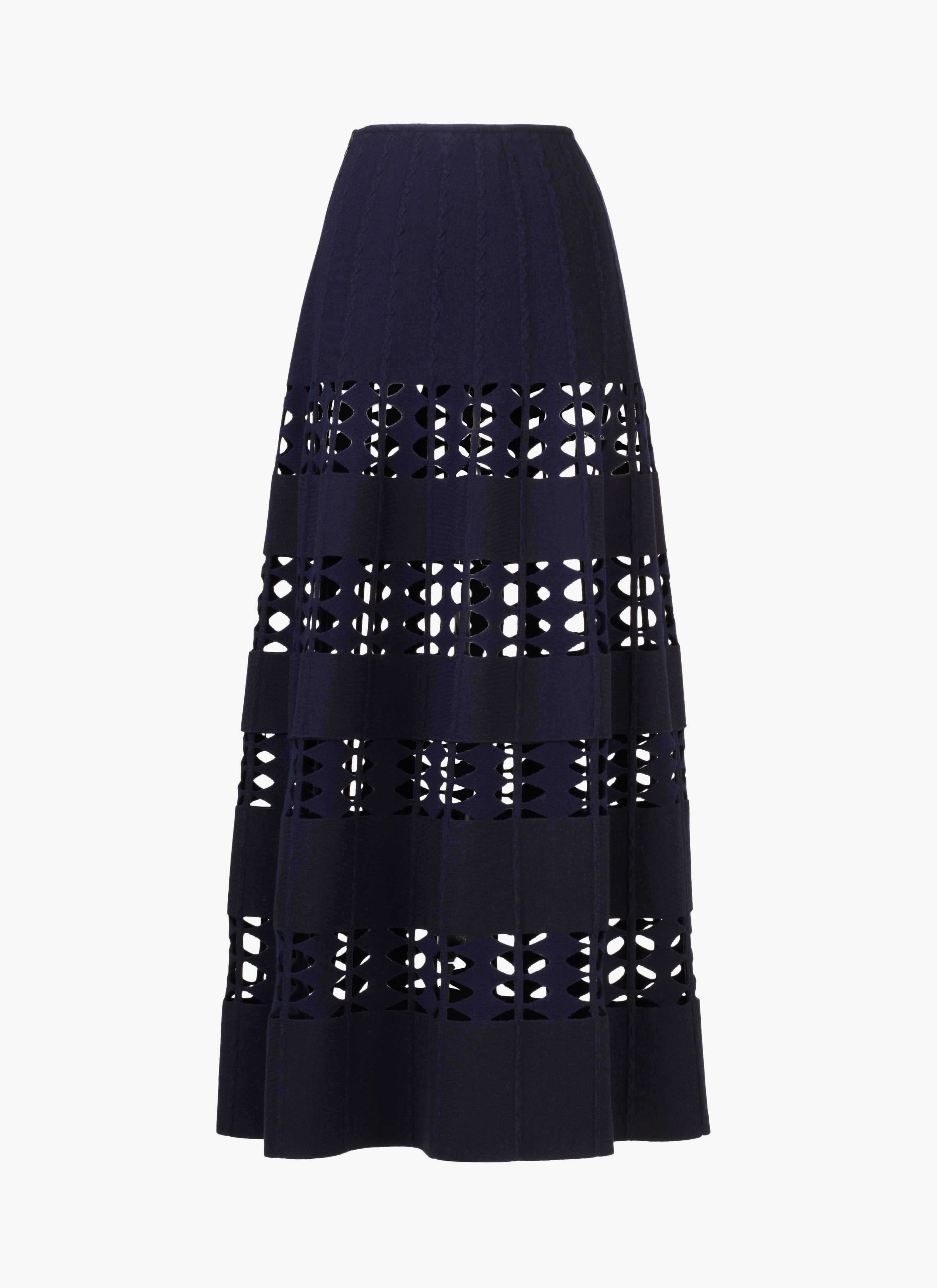 Long Flared Knitted Skirt Long Flared Knitted Skirt - maison-alaia.com