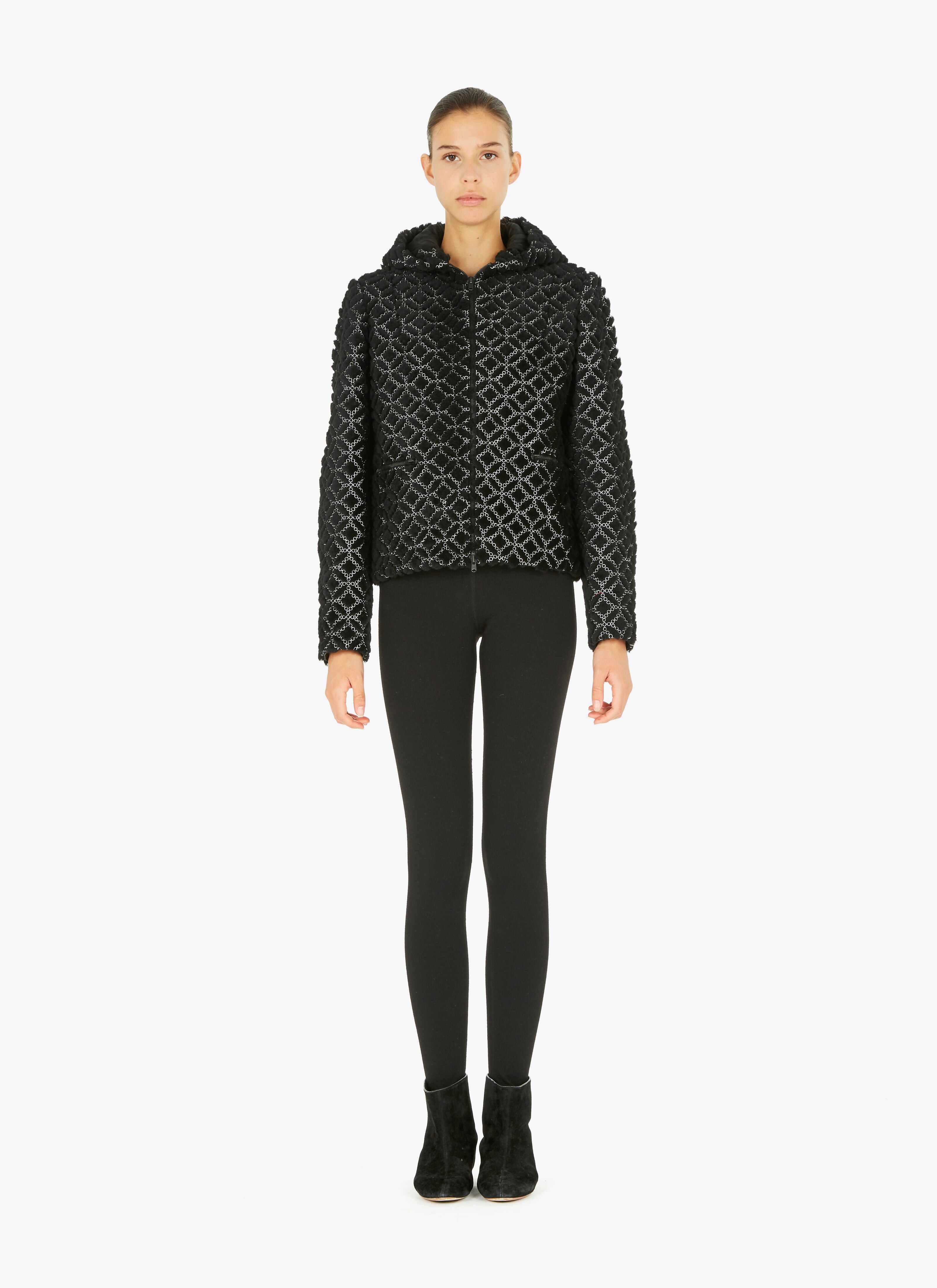 Embroidered Hooded Jacket Embroidered Hooded Jacket - maison-alaia.com