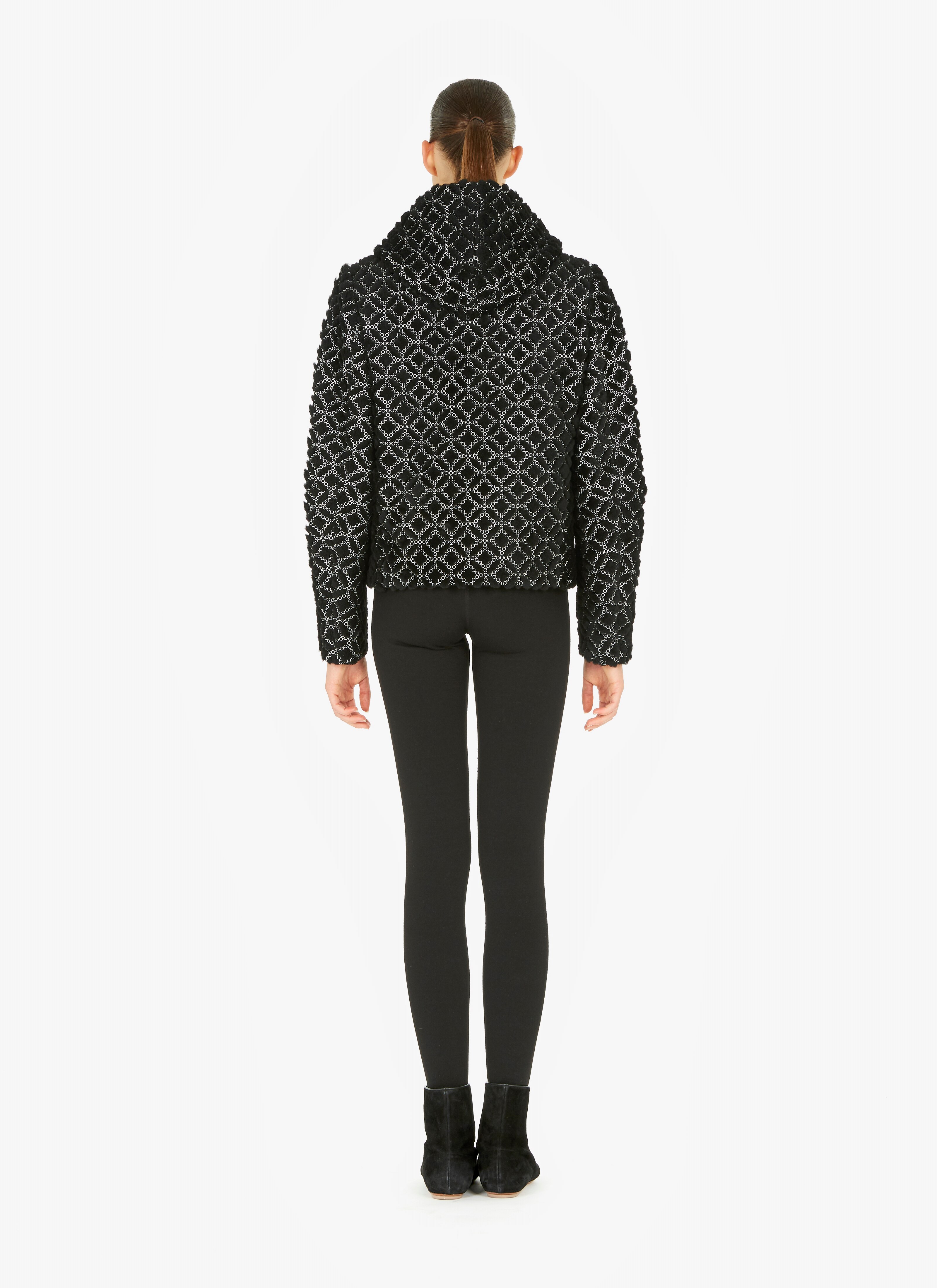 Embroidered Hooded Jacket Embroidered Hooded Jacket - maison-alaia.com