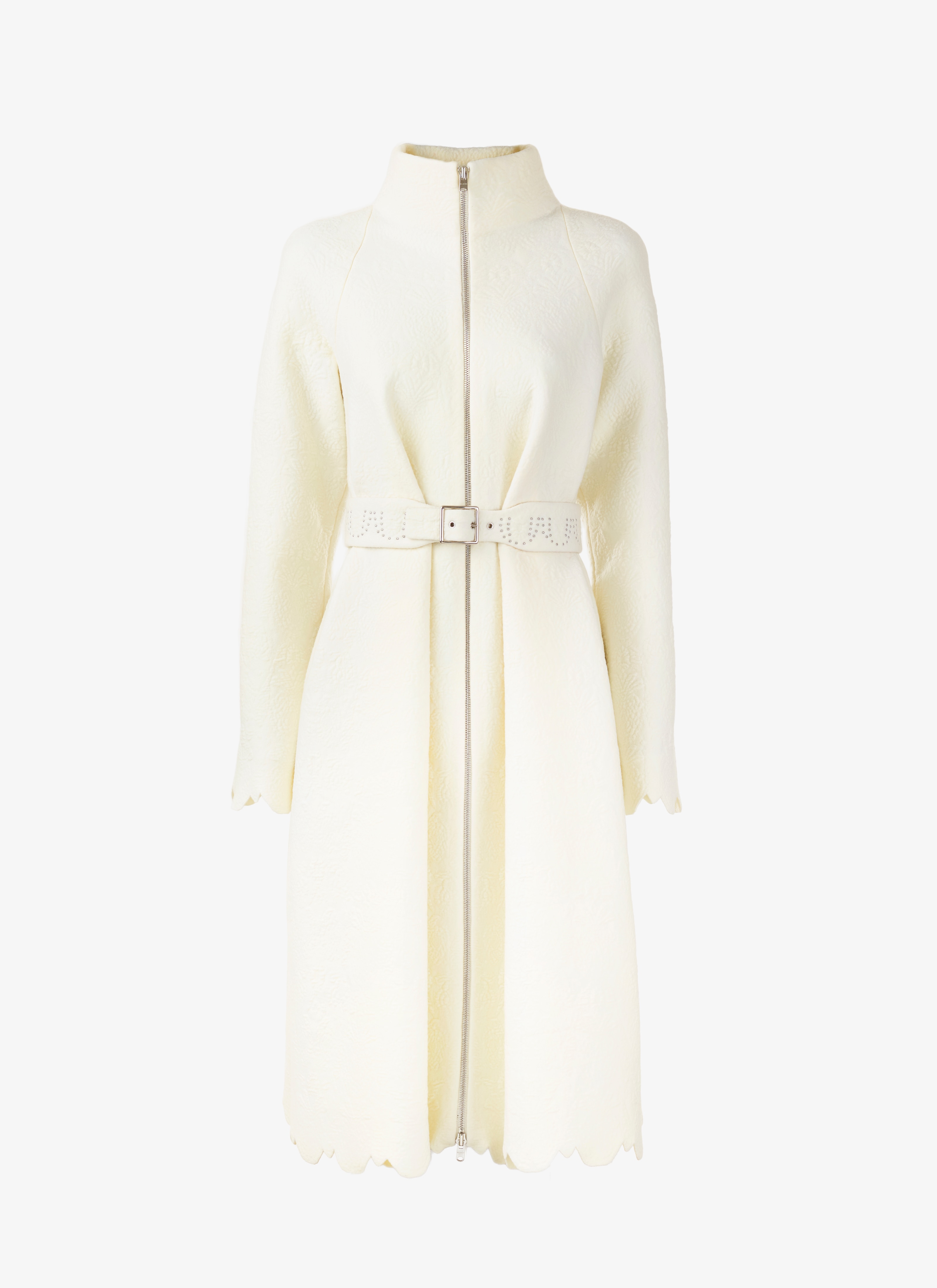 ALAÏA WHITE KNITTED COAT