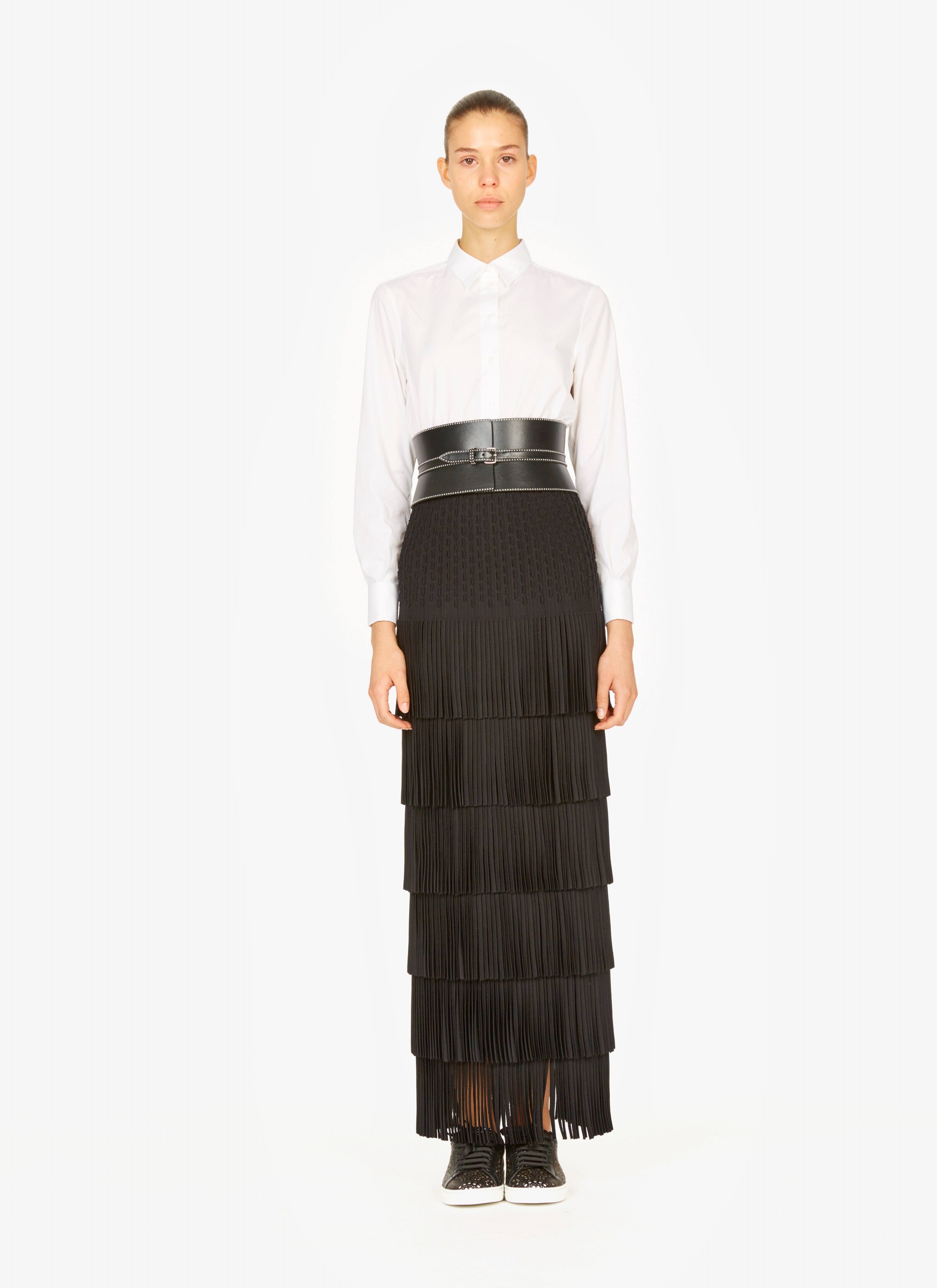 Long Fringed Knitted Skirt Long Fringed Knitted Skirt - maison-alaia.com