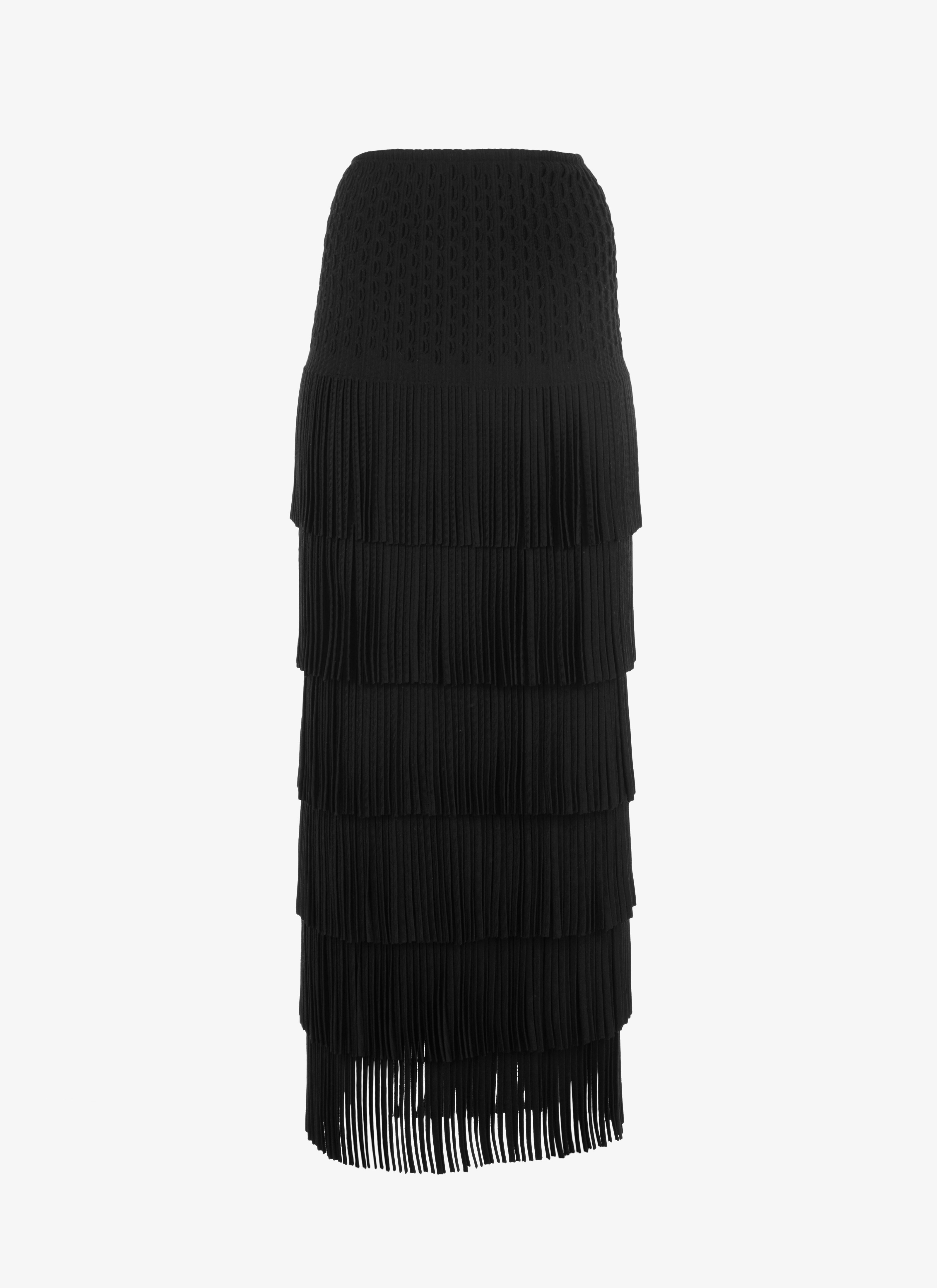 fringe maxi skirt