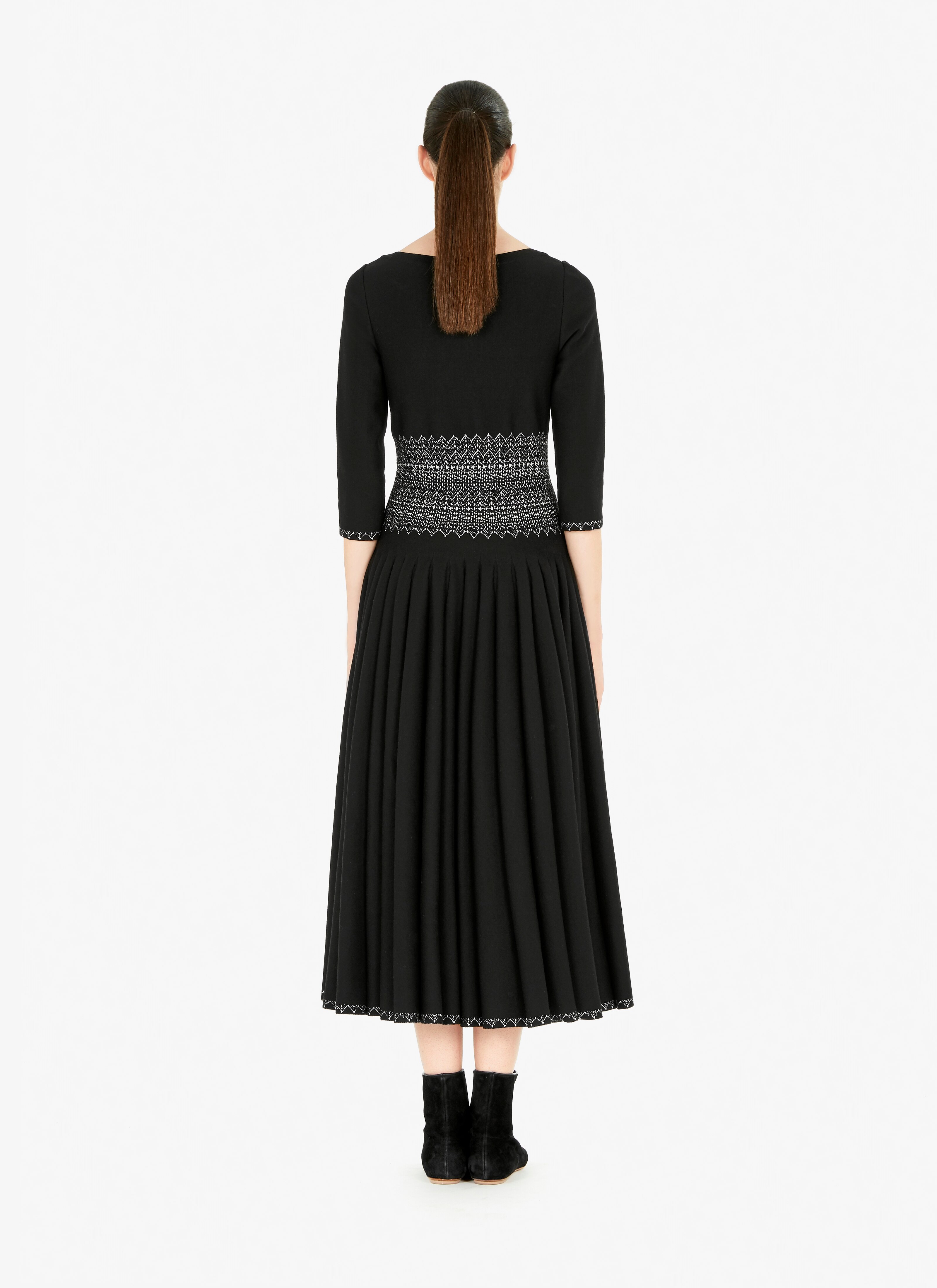 Long Flared Knitted Dress Long Flared Knitted Dress - maison-alaia.com