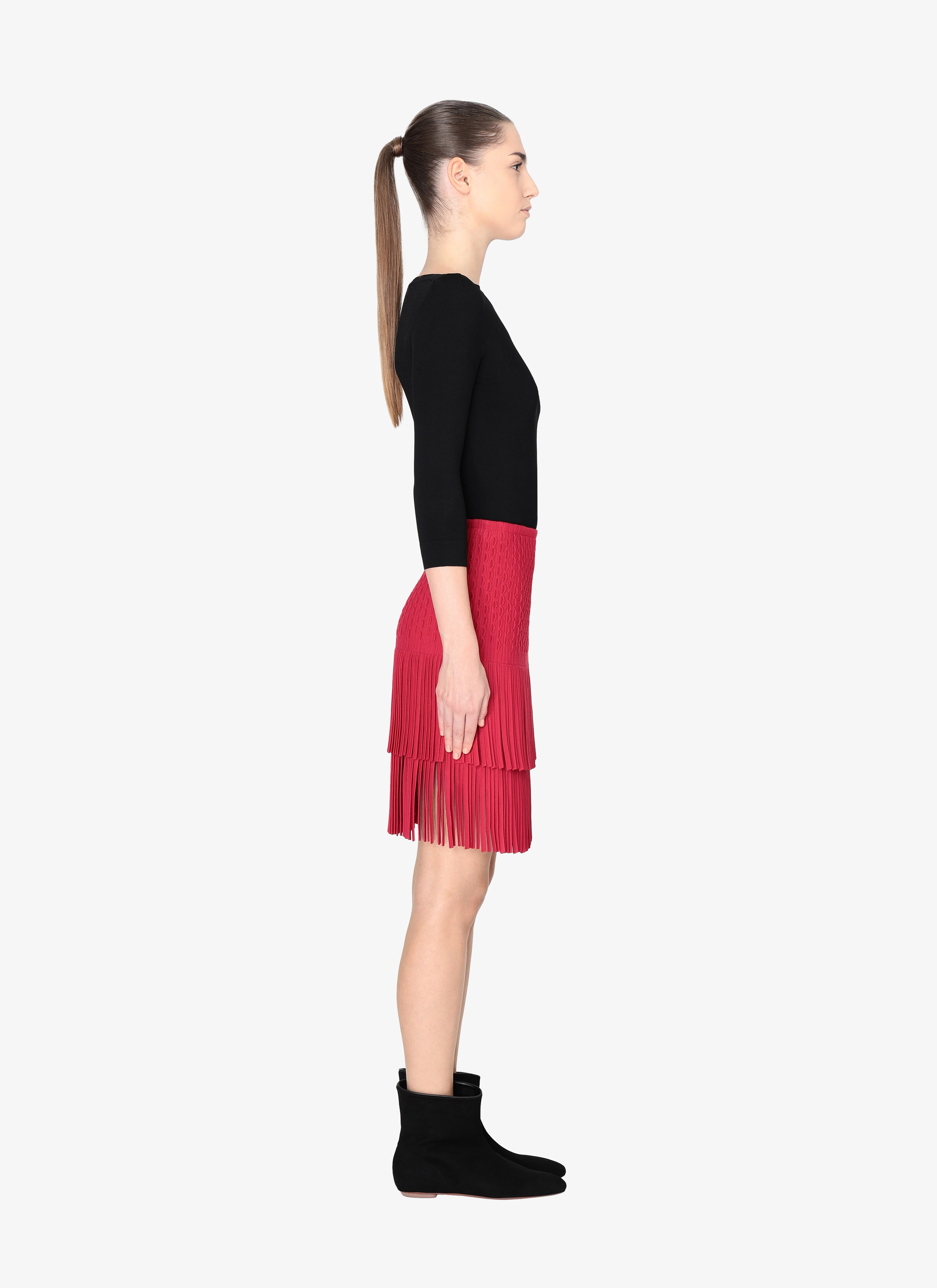 Fringed Knitted Skirt Fringed Knitted Skirt - maison-alaia.com