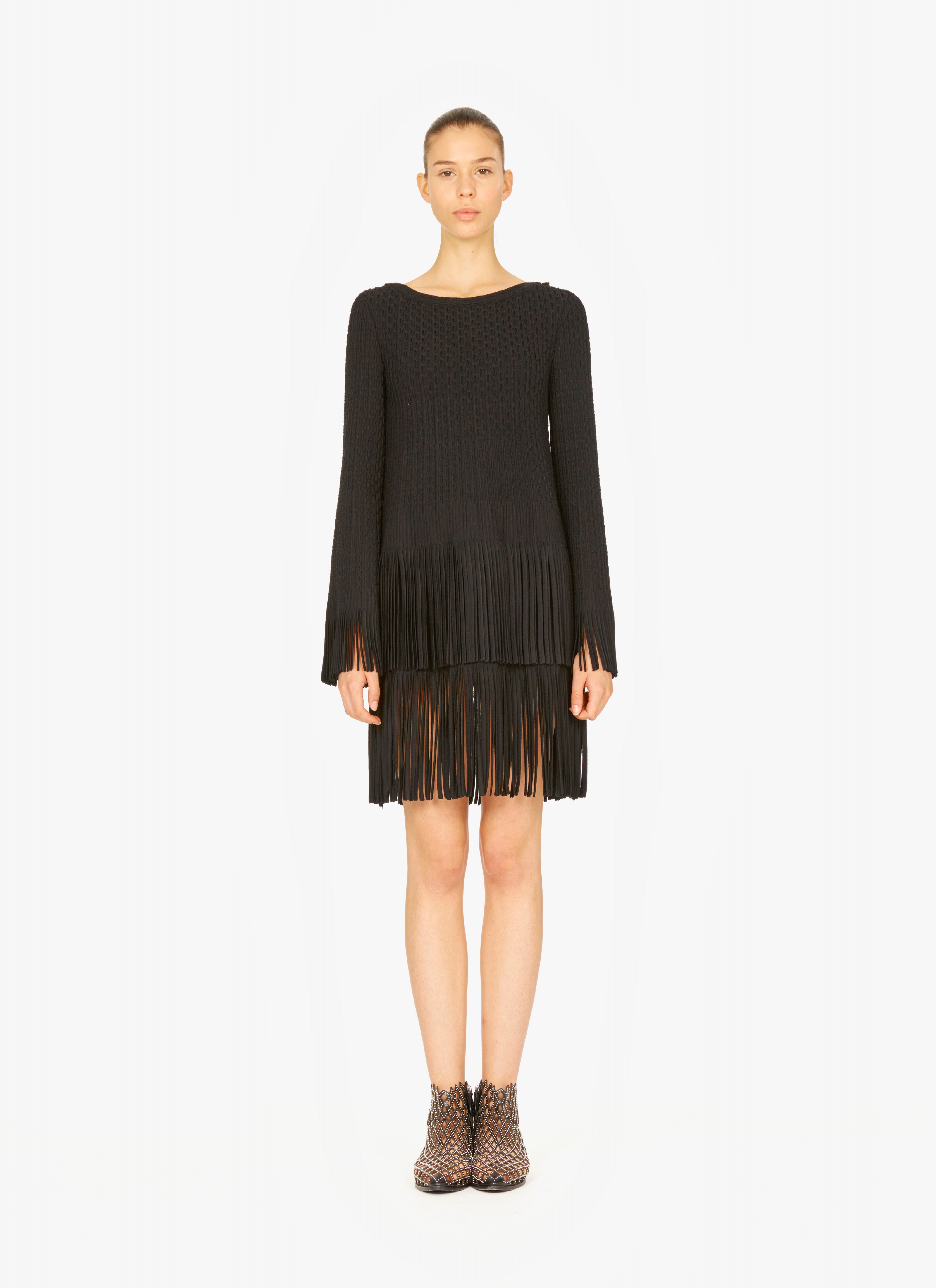 Fringed Knitted Dress Fringed Knitted Dress - maison-alaia.com