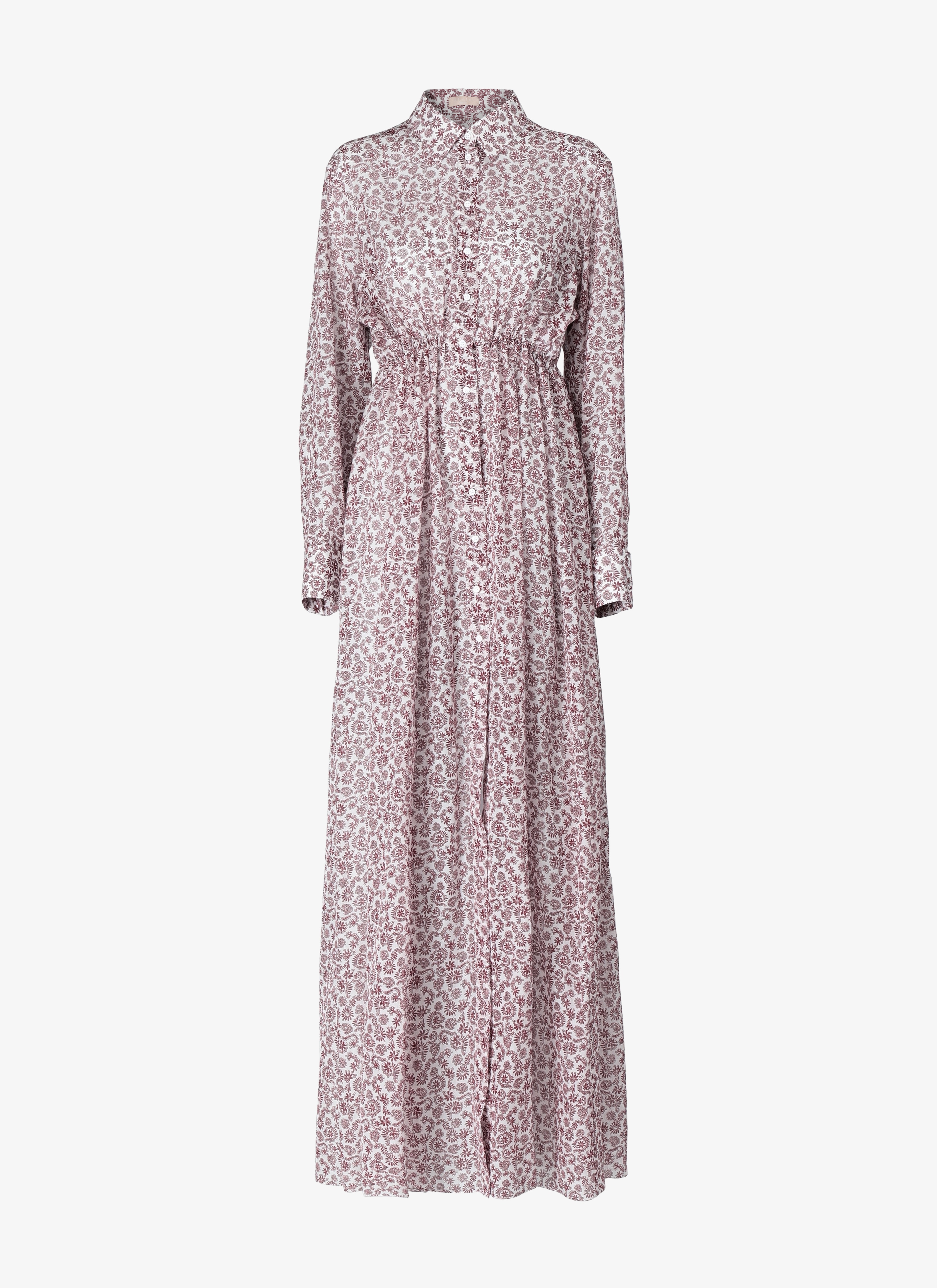 ALAÏA WEIß/BURGUNDER 