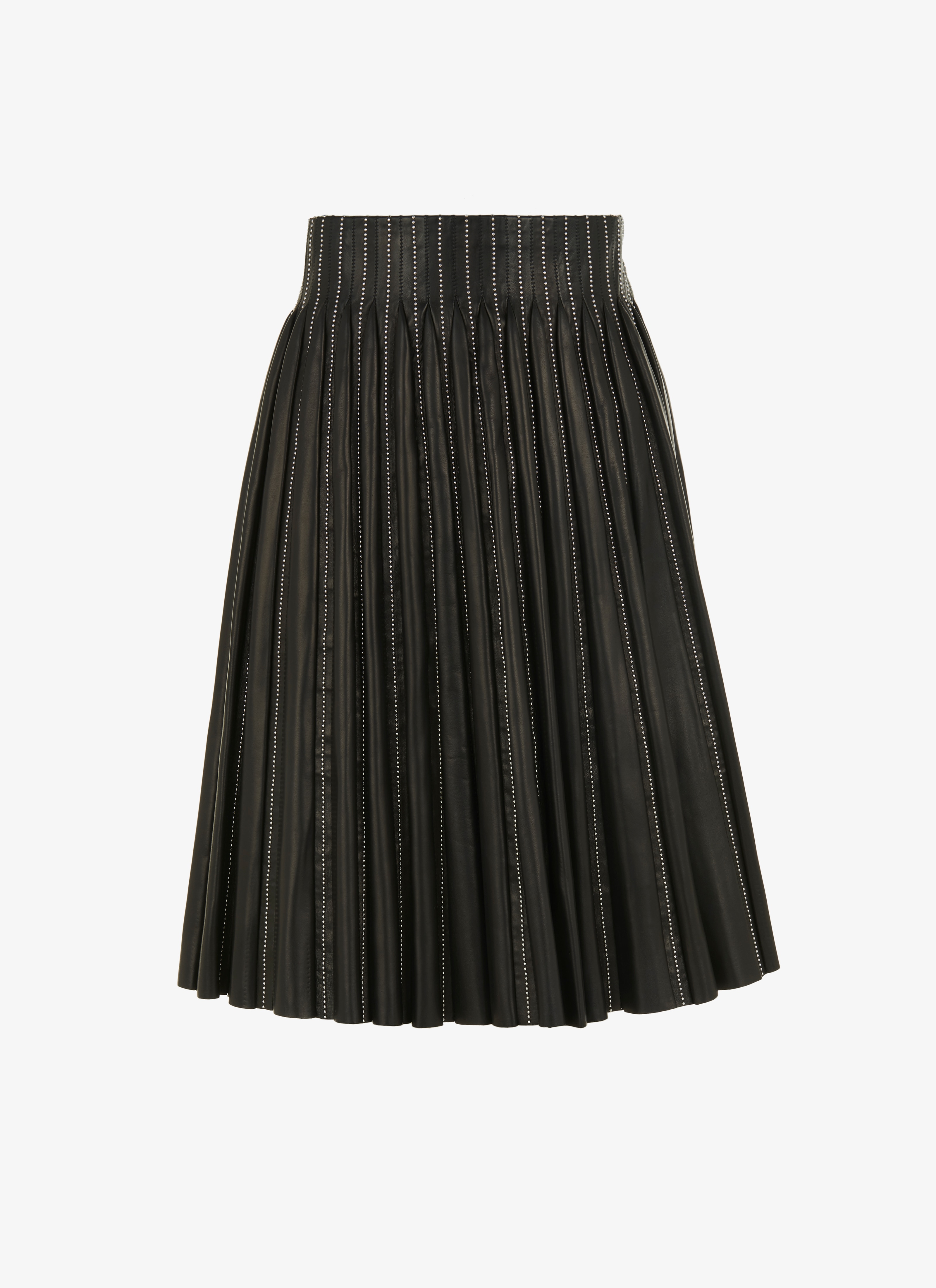 ALAÏA BLACK LEATHER SKIRT