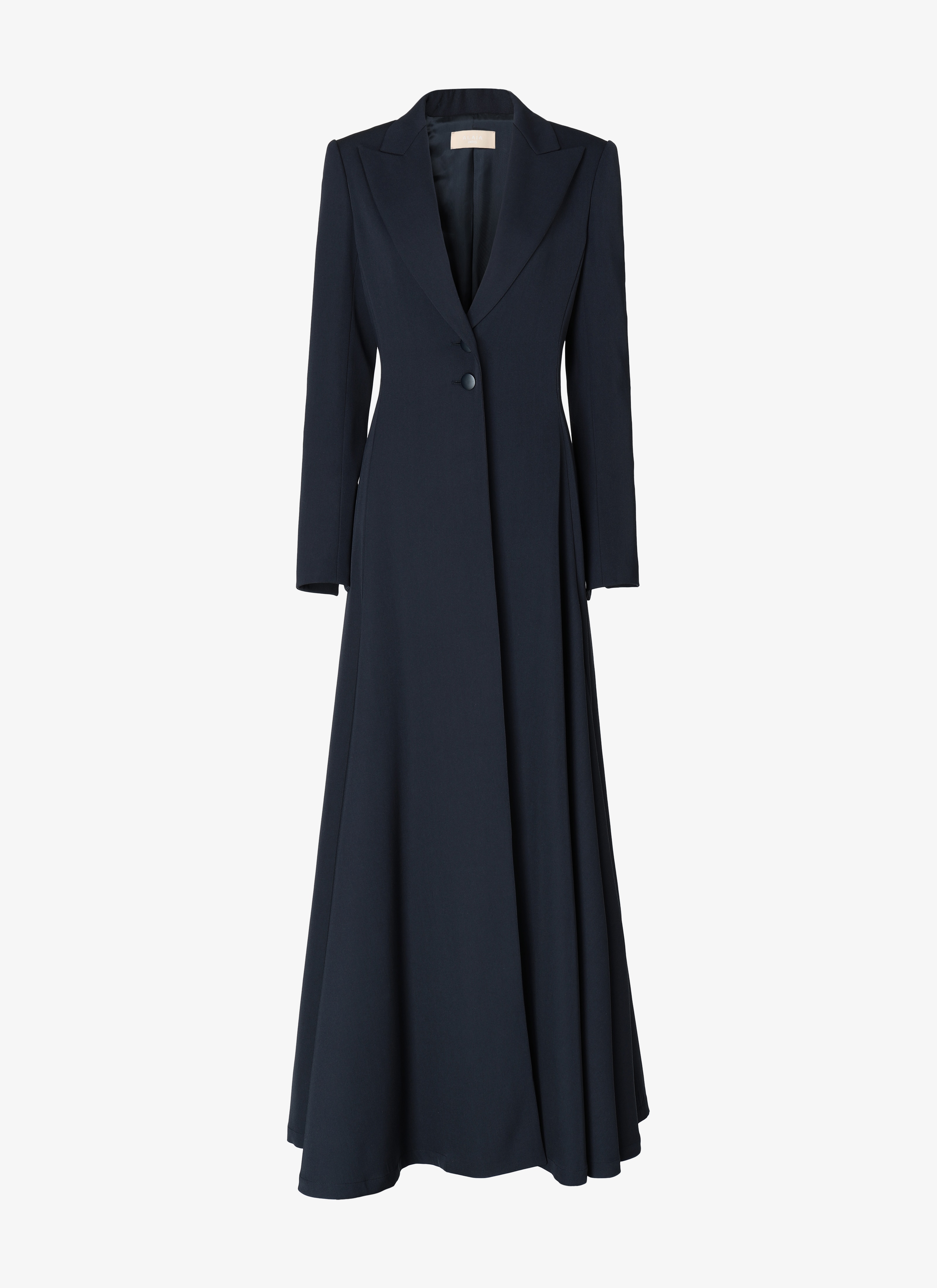 ALAÏA NIGHT BLUE LONG TAILORED COAT