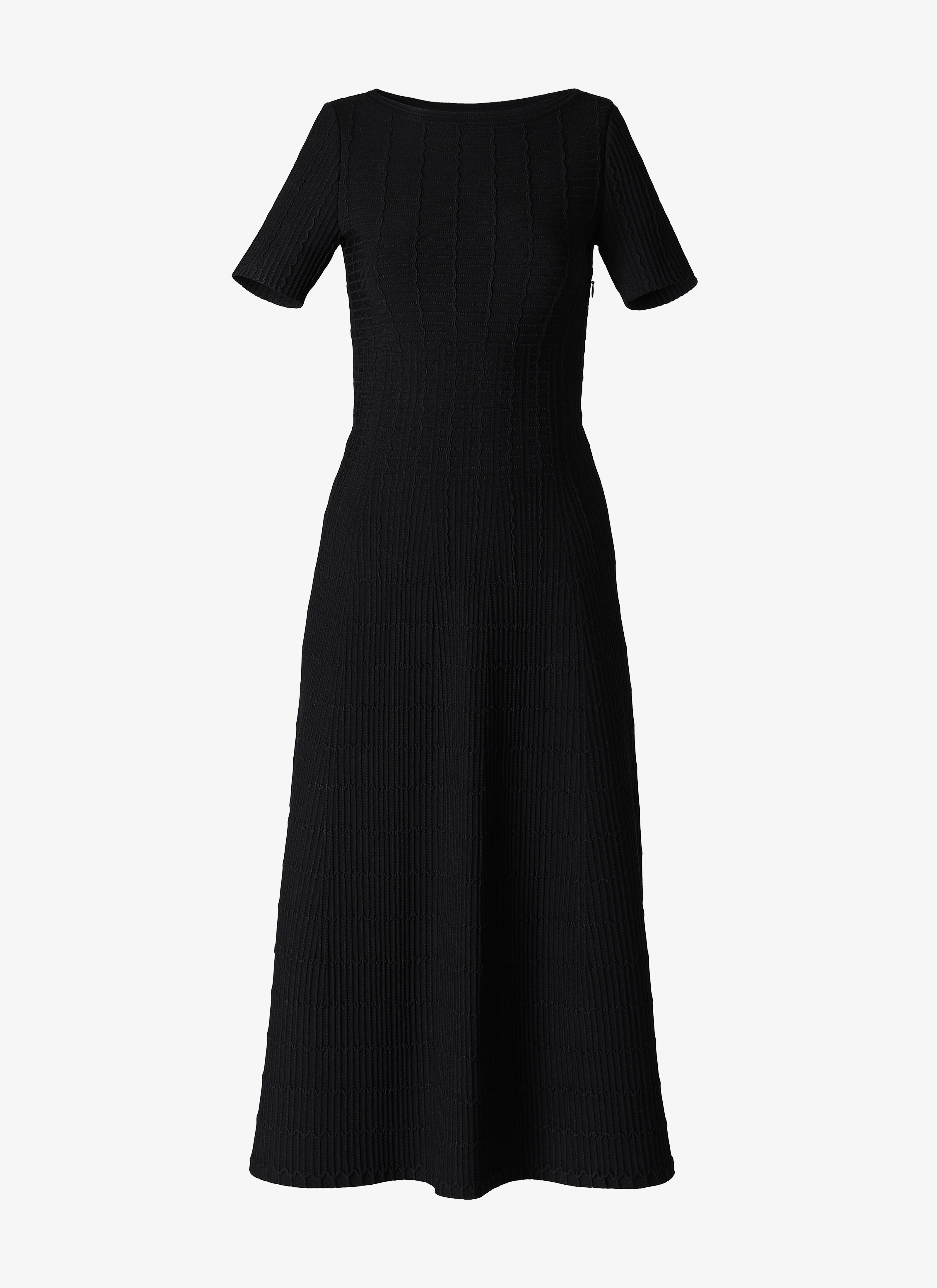 ALAÏA BLACK LONG KNITTED DRESS