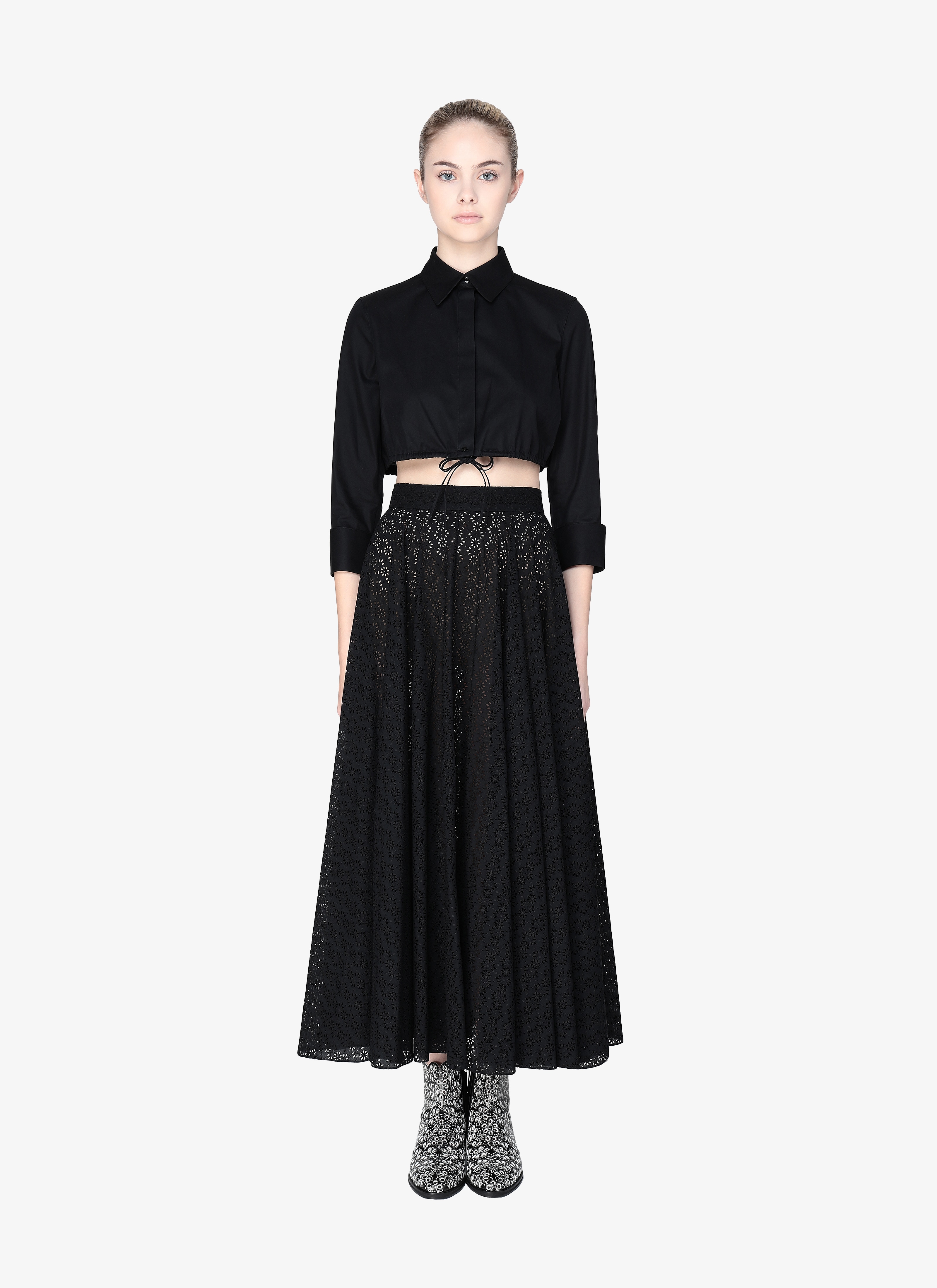 Cotton Cropped Shirt Cotton Cropped Shirt - maison-alaia.com