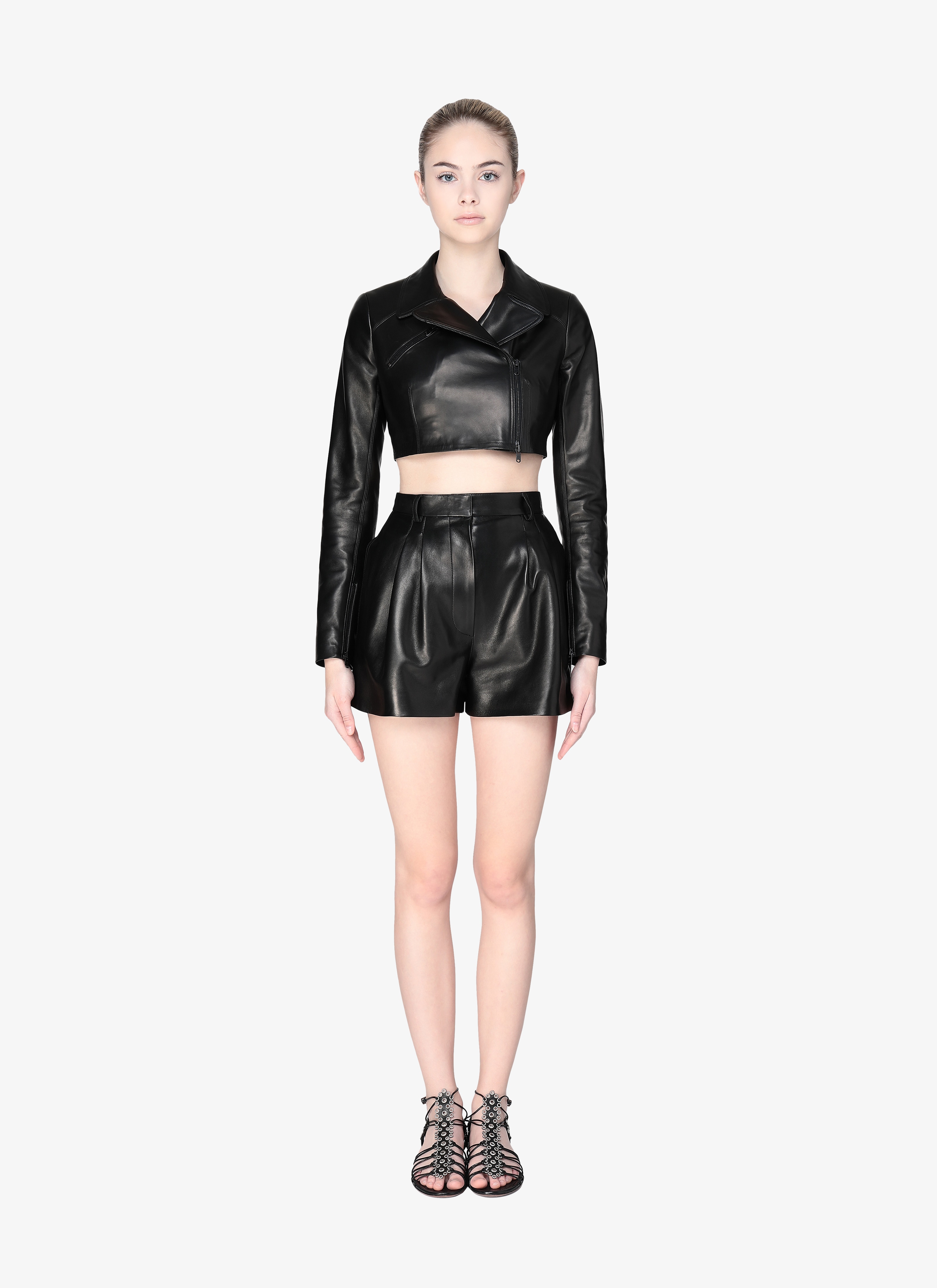 Leather Bomber Jacket Leather Bomber Jacket - maison-alaia.com