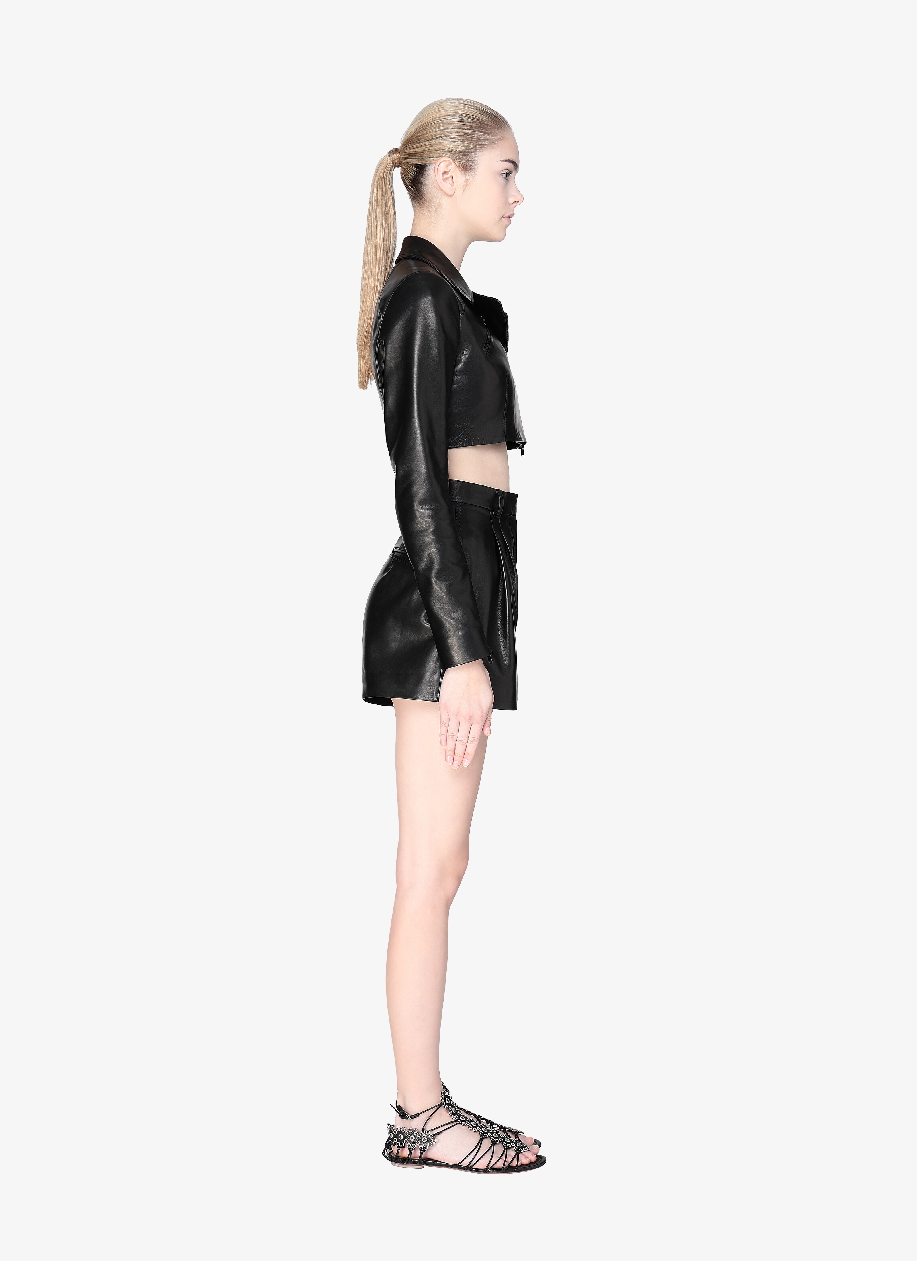 Leather Bomber Jacket Leather Bomber Jacket - maison-alaia.com