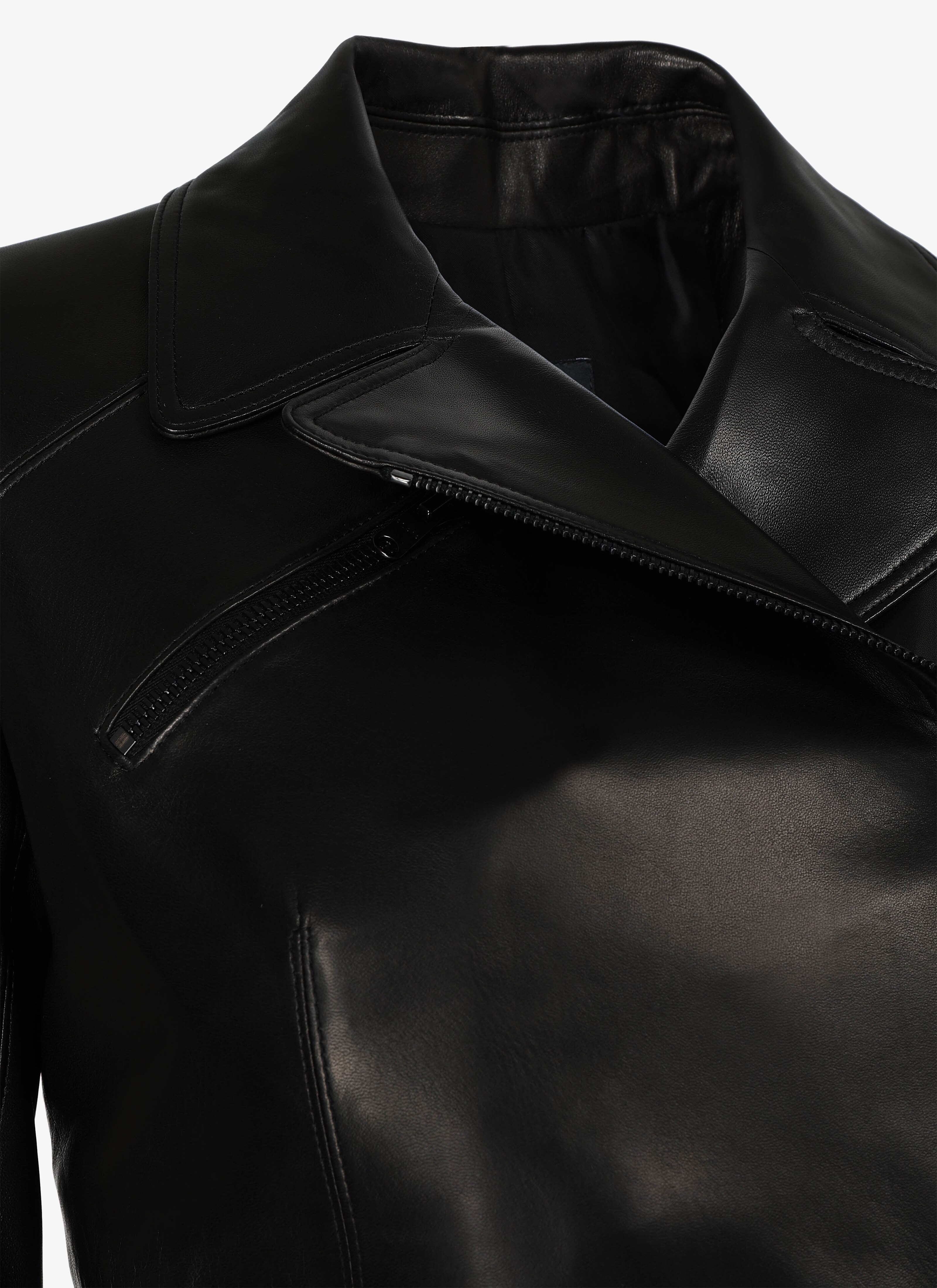 Leather Bomber Jacket Leather Bomber Jacket - maison-alaia.com