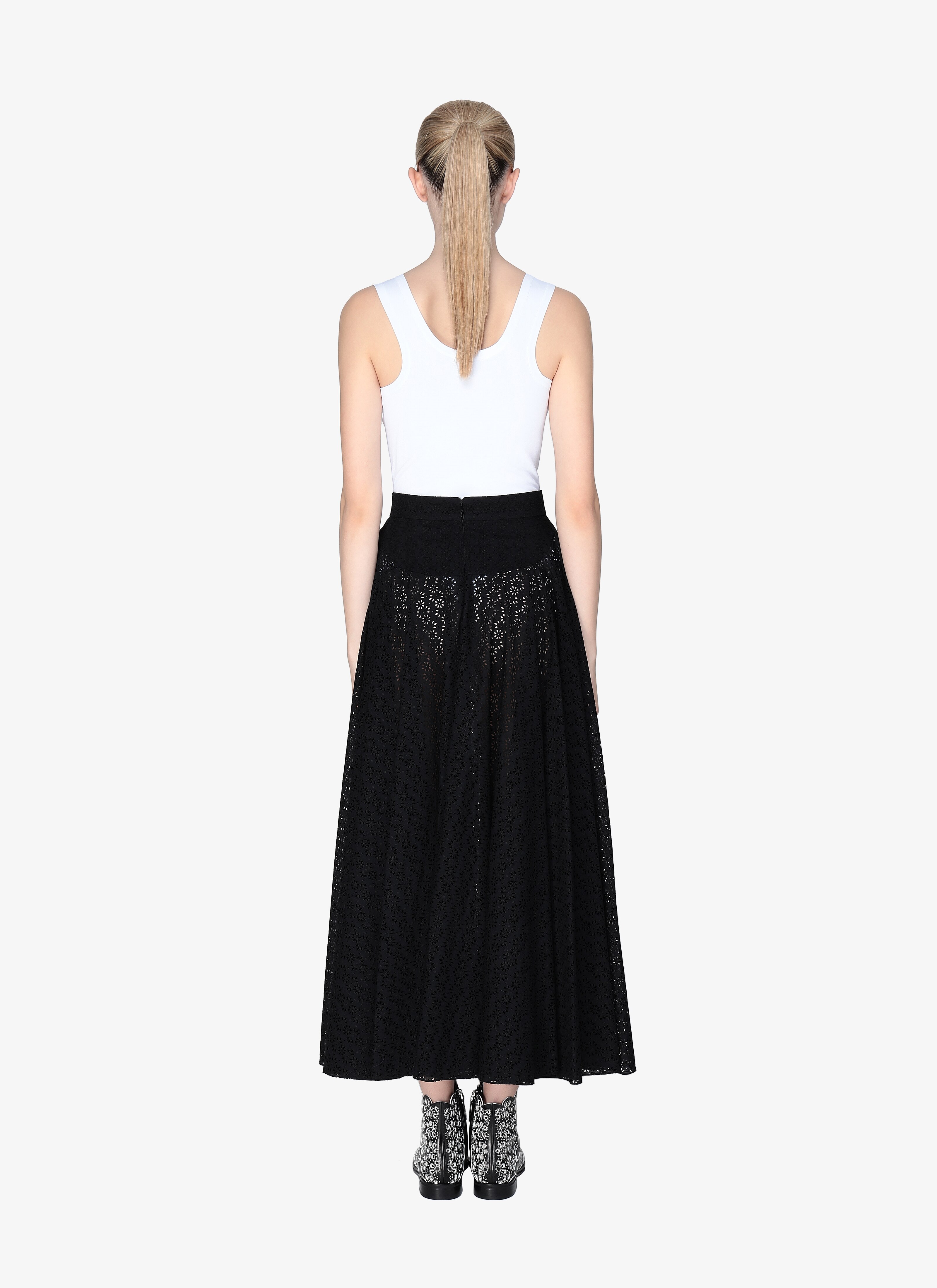 Embroidered Flared Skirt Embroidered Flared Skirt - maison-alaia.com