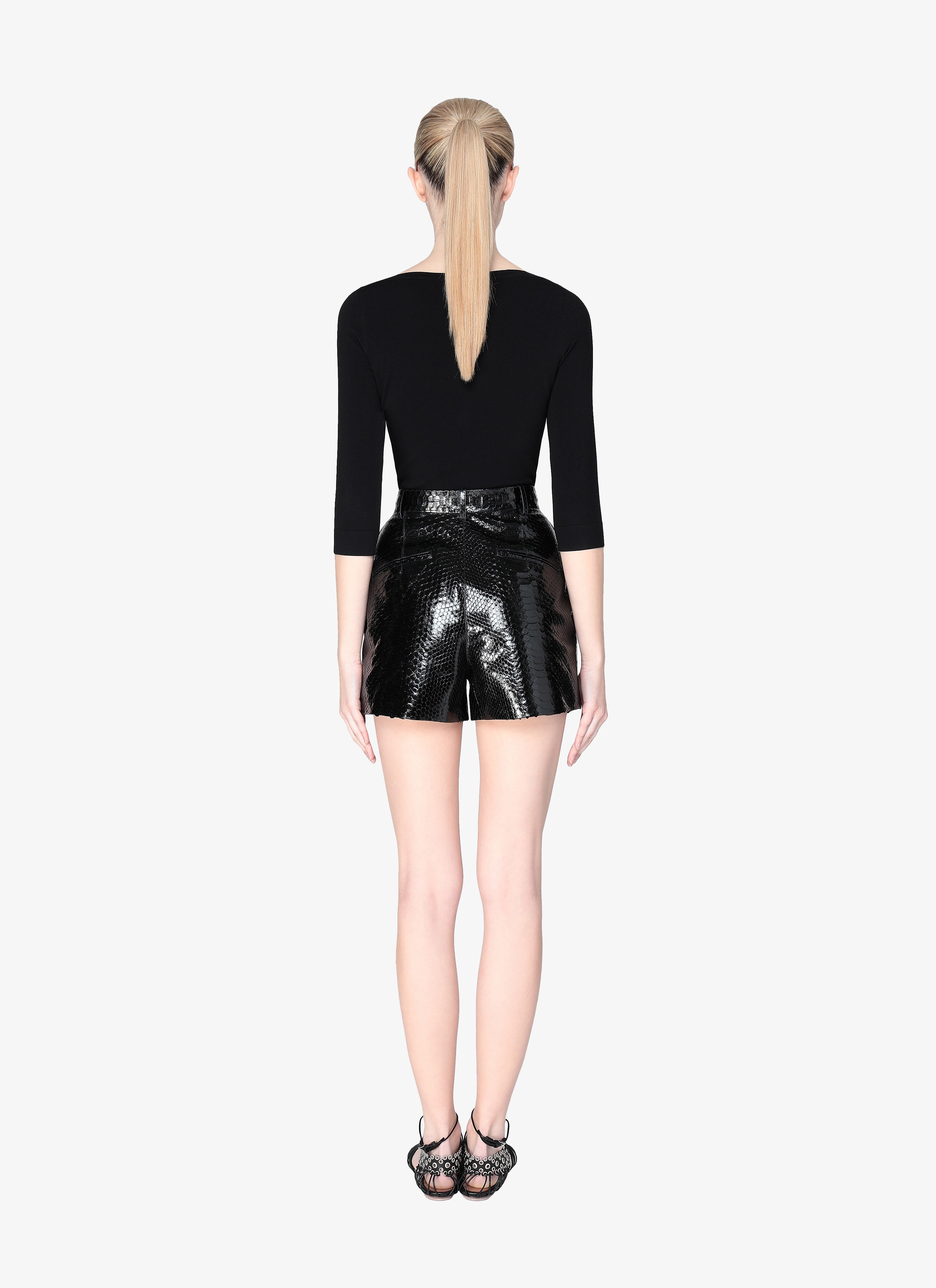 Short Strutturati In Pelle Di Pitone Short Strutturati In Pelle Di Pitone - maison-alaia.com