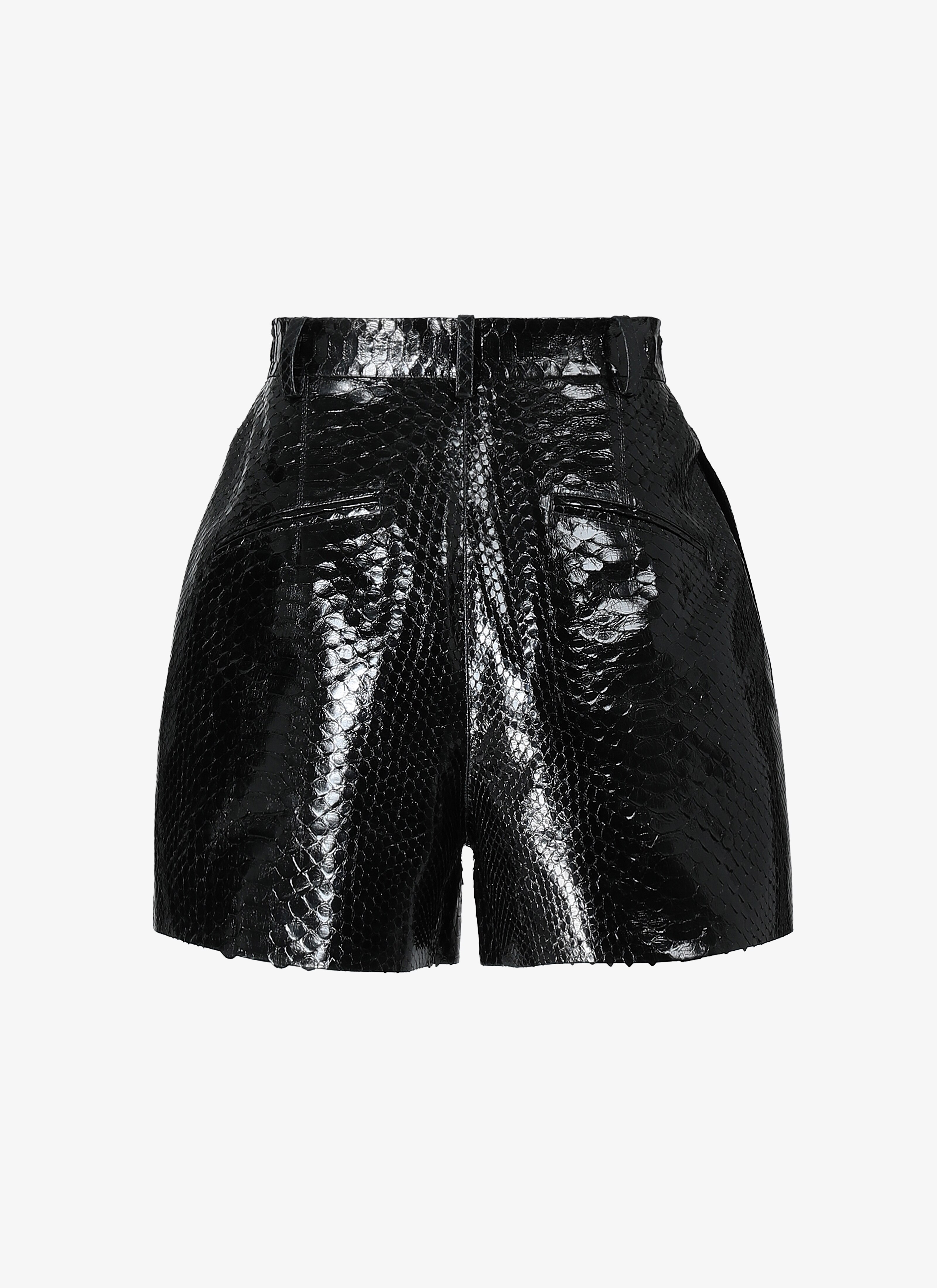 Short Strutturati In Pelle Di Pitone Short Strutturati In Pelle Di Pitone - maison-alaia.com