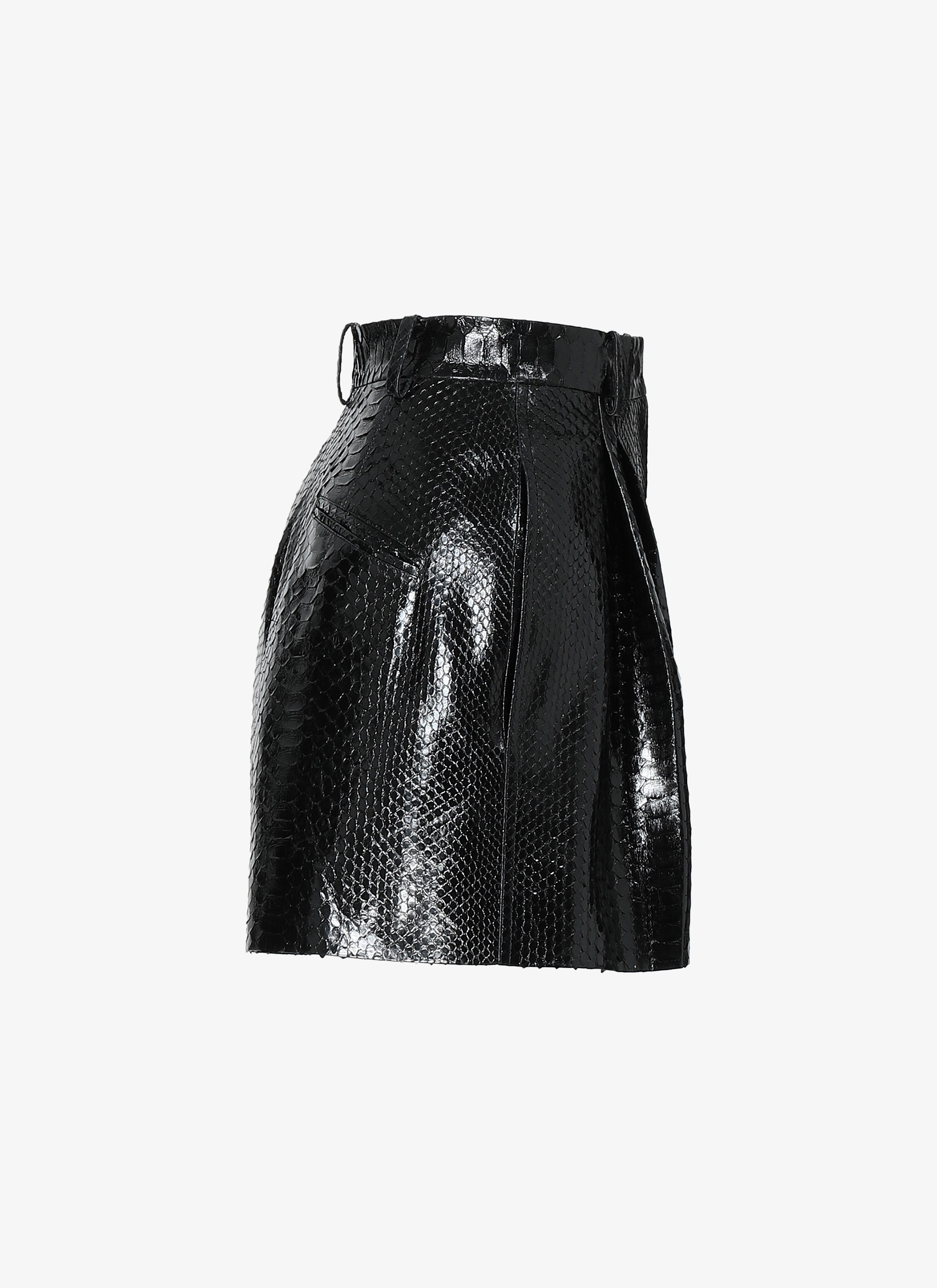 Short Strutturati In Pelle Di Pitone Short Strutturati In Pelle Di Pitone - maison-alaia.com