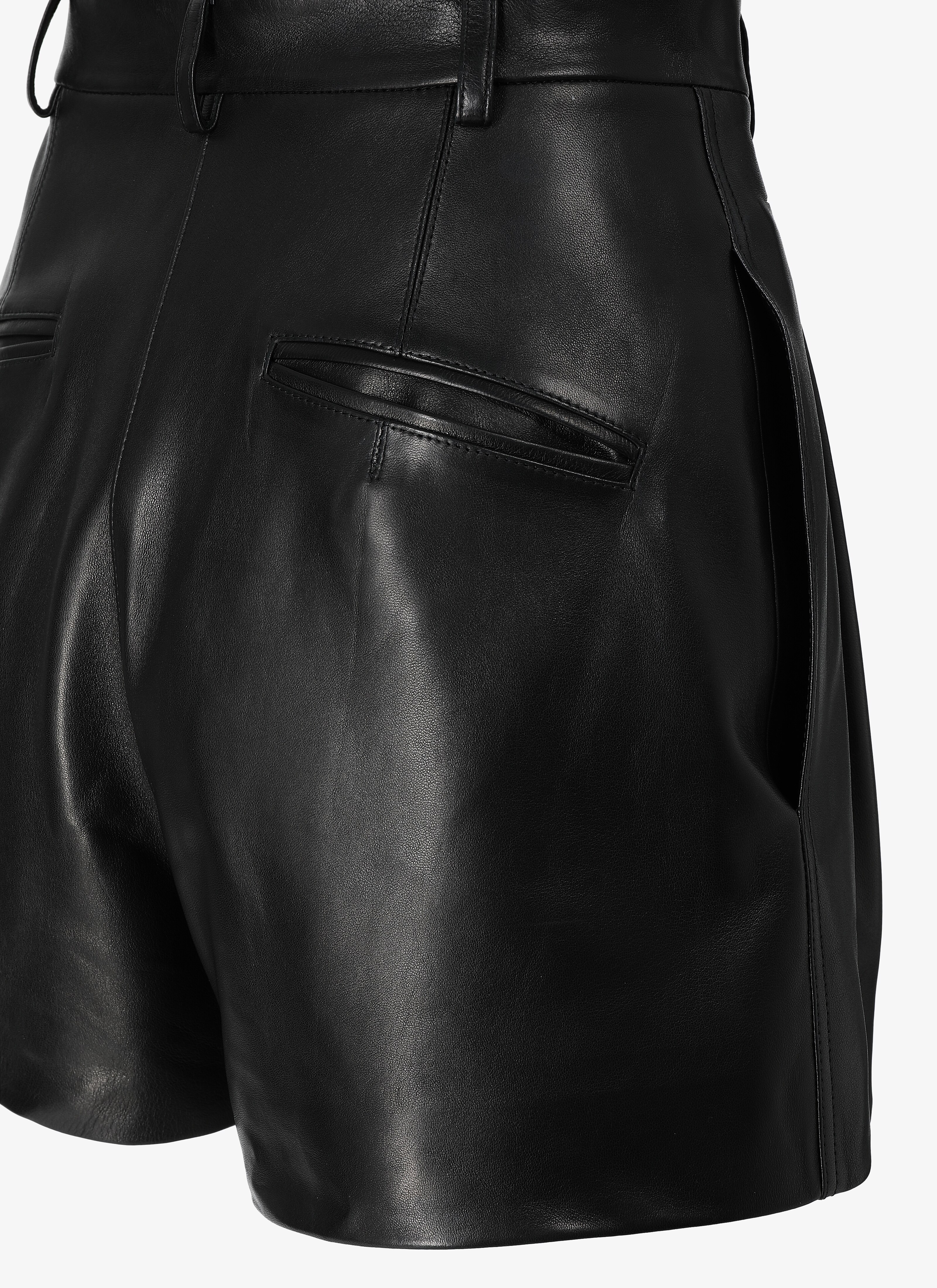 Leather Structured Short Leather Structured Short - maison-alaia.com